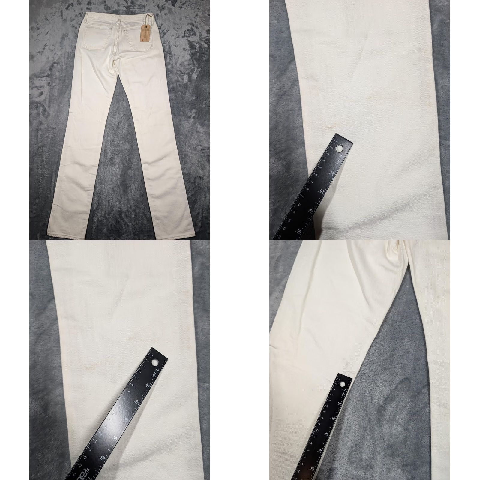 Vintage VINTAGE Earnest Sewn Jeans Womens 28 White Hampton Straight Leg Zip Fly 00s Size 28" / US 6 / IT 42 - 8 Thumbnail