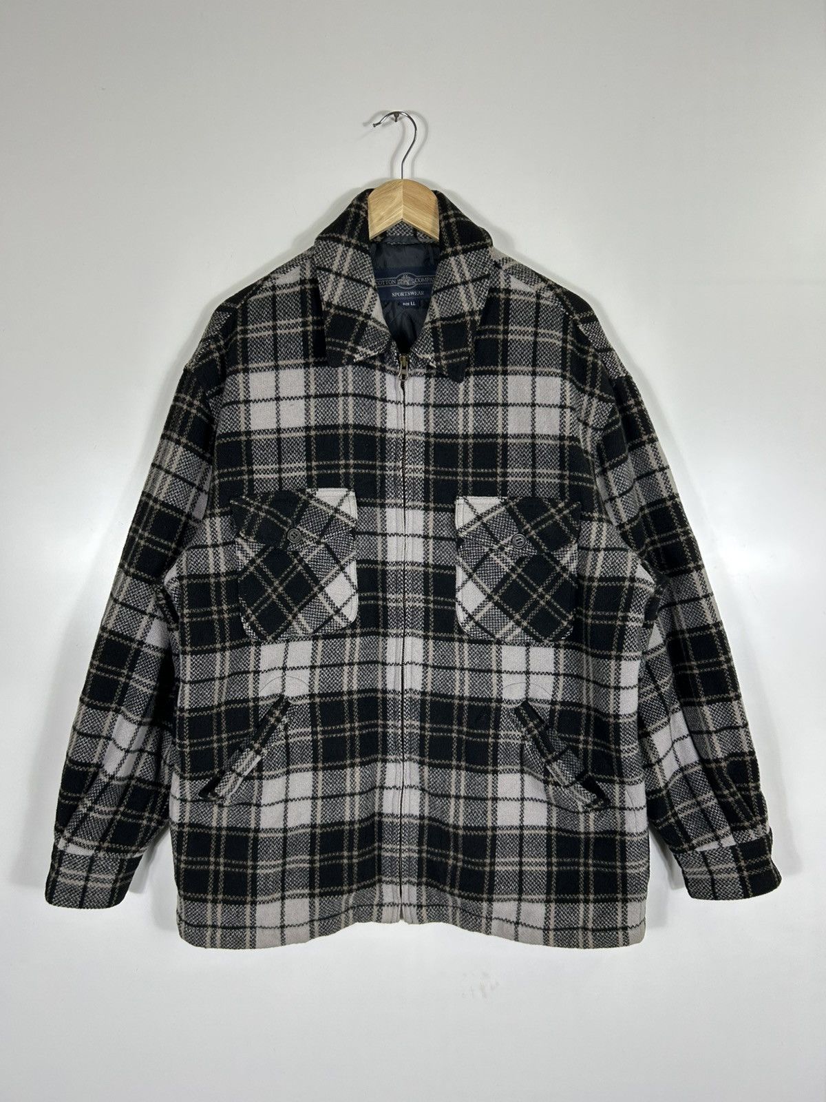 Vintage ⚡️Vintage Cotton Company Flannel Button Chore Shirt Jacket Size US L / EU 52-54 / 3 - 1 Thumbnail
