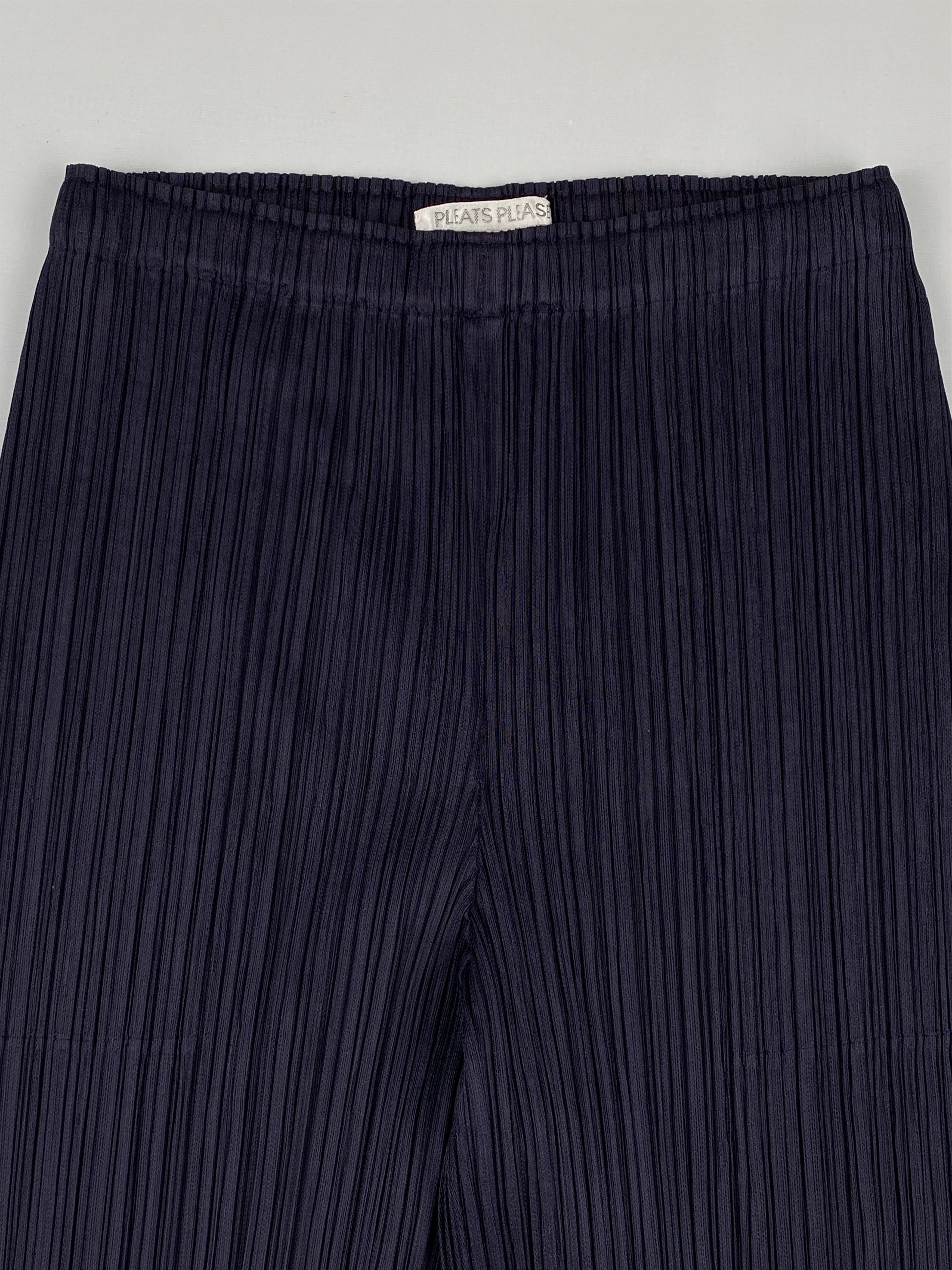 Pleats Please Issey Miyake Straight Leg Pleated Trousers Size 23" - 3 Thumbnail