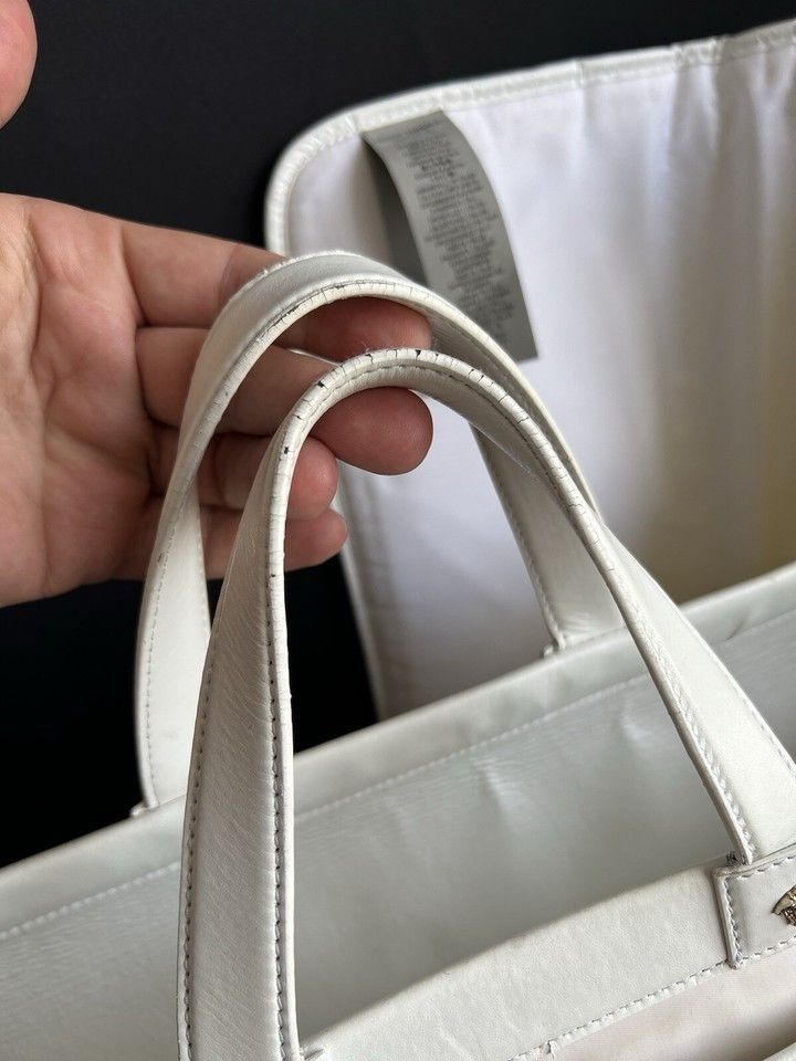 Versace Versace Young Large White Leather/Fabriic Bag Size ONE SIZE - 2 Thumbnail
