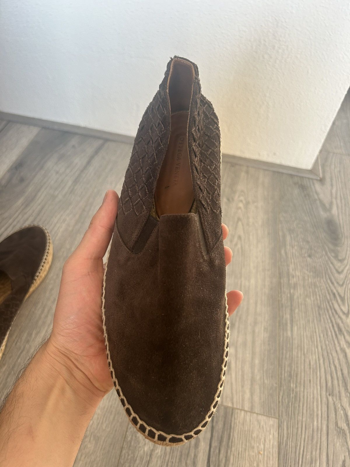 Bottega Veneta Bottega Veneta Suede Intrecciato Espadrilles - Brown Size US 7 / EU 40 - 15 Thumbnail