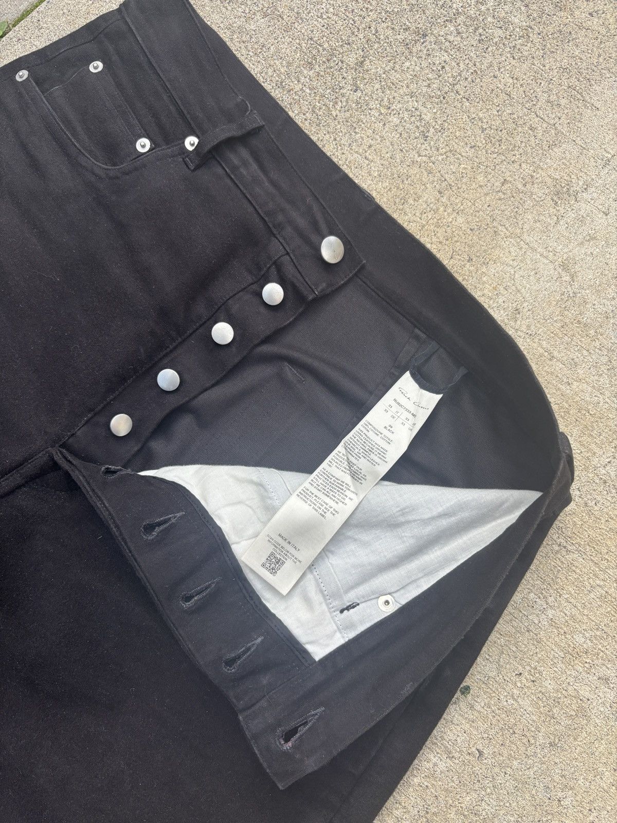 Rick Owens FW23 Mainline Moleskin Geth Cut Pants Size US 33 - 3 Thumbnail