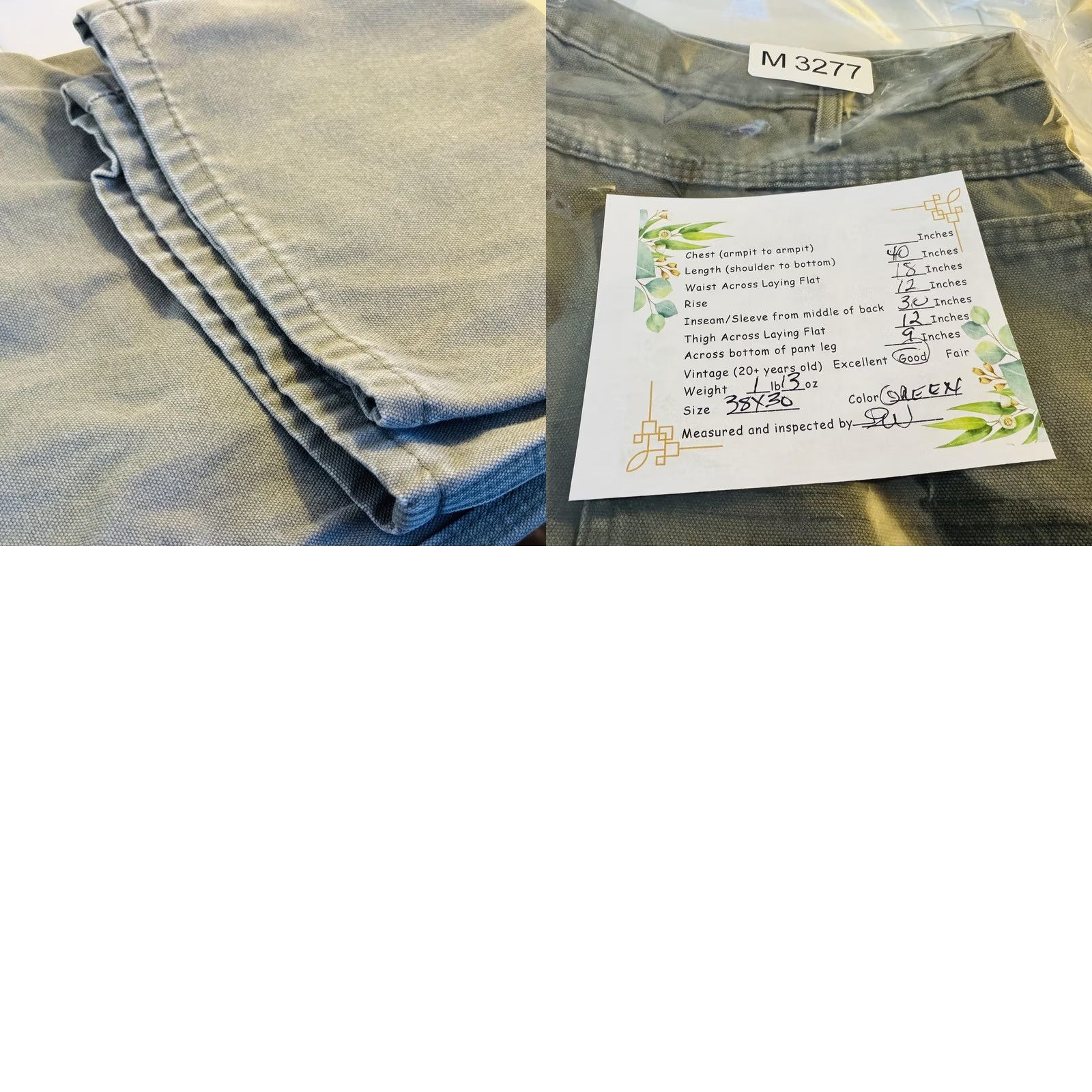 Dickies Dickies Pants Mens 38x30 Green Canvas Straight Relaxed Fit Work Utility Jeans Mens Regular 38x30 Green Dickies W41696E Size US 38 / EU 54 - 8 Thumbnail