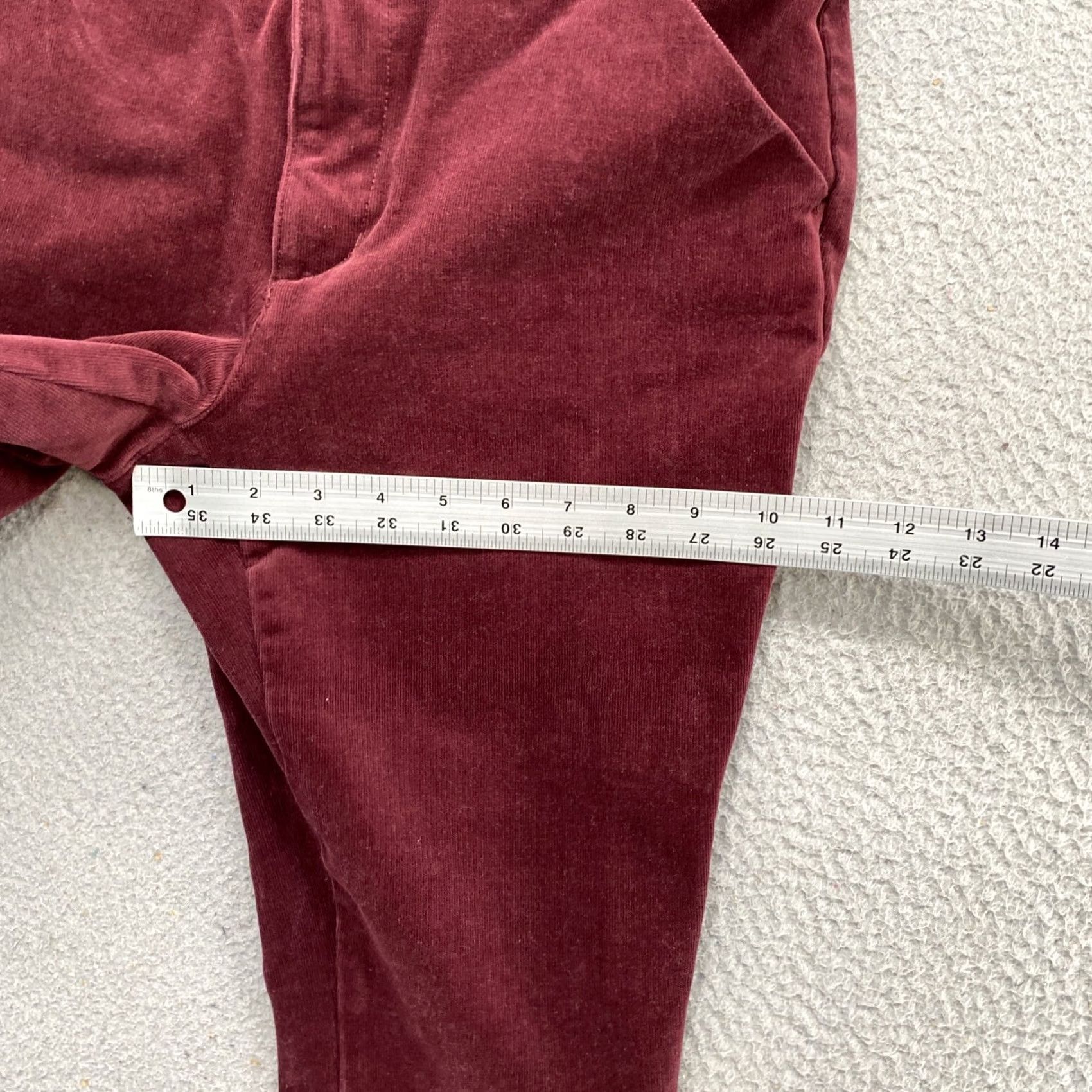 Duluth Trading Company Duluth Corduroy High Rise Burgundy Ankle Pants Women’s Size 8 Slim Skinny City Style Crew? Size 30" / US 8 / IT 44 - 6 Thumbnail