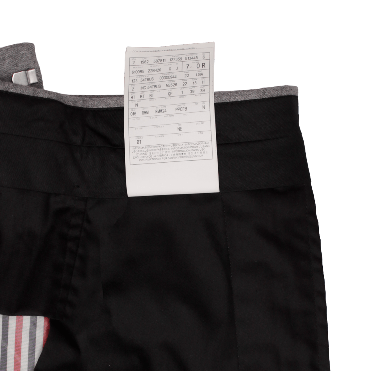 Thom Browne Grey Engineered RWB Stripe Wool Cashmere Suit Size 36R - 13 Thumbnail