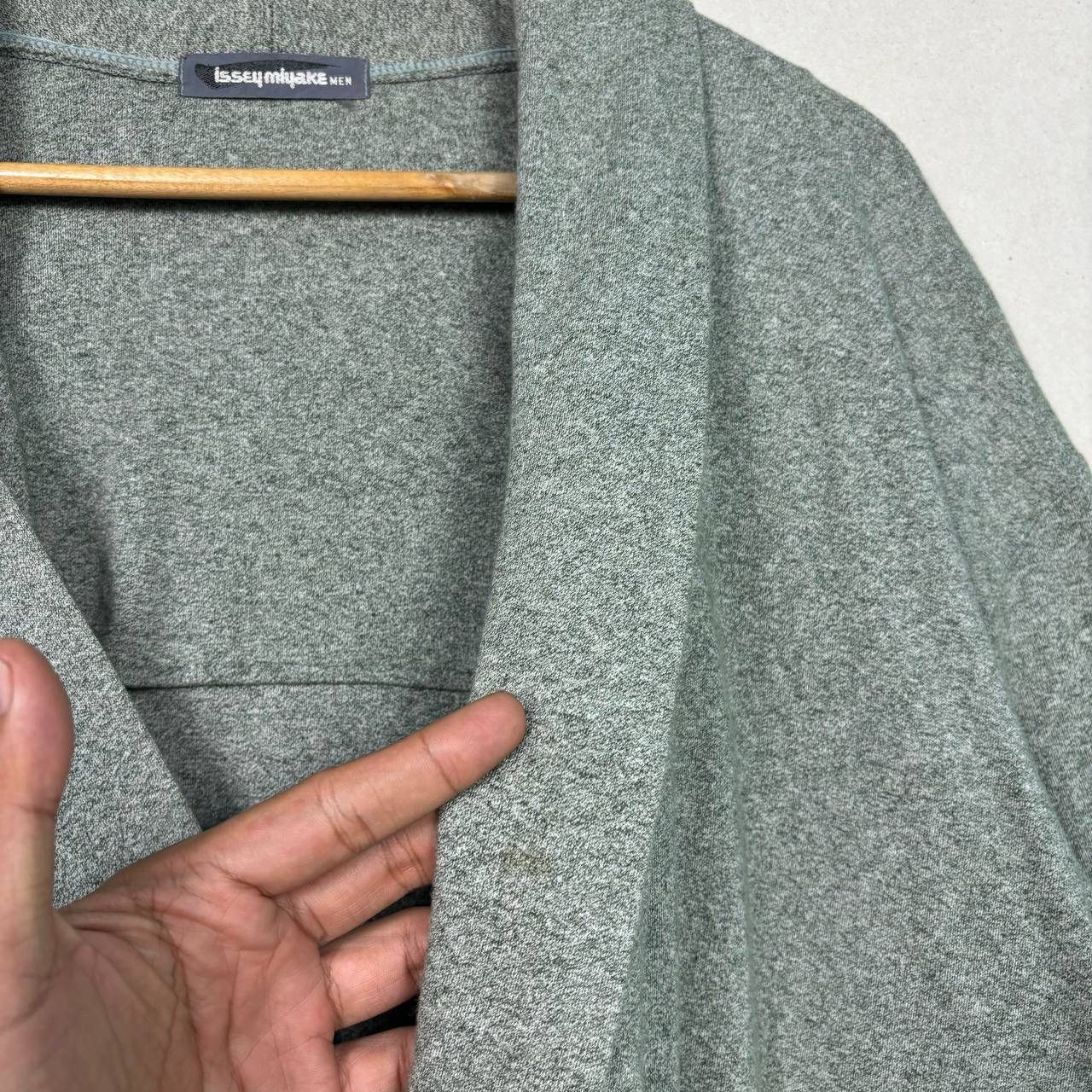 Issey Miyake Vtg 80s Issey Miyake Men Grey Cotton Haori Cardigan L Rare Size US L / EU 52-54 / 3 - 10 Thumbnail