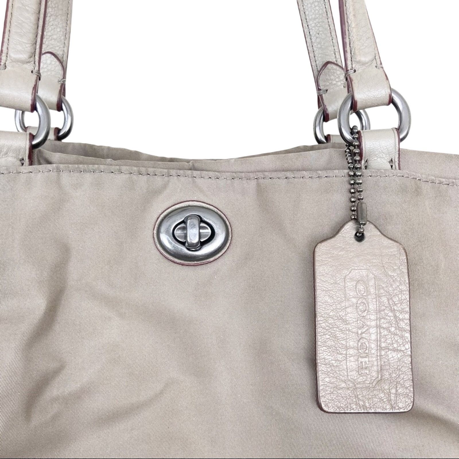 Coach Coach Nylon and Leather Tote Shoulder Bag F57903 Size ONE SIZE - 3 Thumbnail