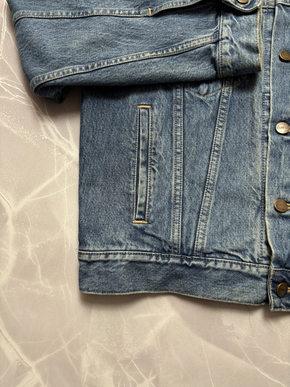 Edwin Edwin International Vintage Navajo Denim Trucker Jacket Blue Size US M / EU 48-50 / 2 - 6 Thumbnail
