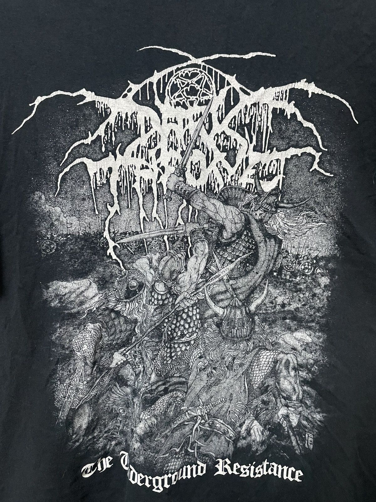 Band Tees × Vintage Vintage 00s Darkthrone Underground Resistance T Shirt Metal Size US XL / EU 56 / 4 - 2 Thumbnail
