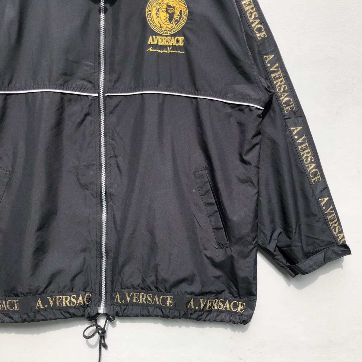 Versace × Vintage Vintage A.Versace Embroidery Logo Back Hit Jacket Size US L / EU 52-54 / 3 - 10 Thumbnail