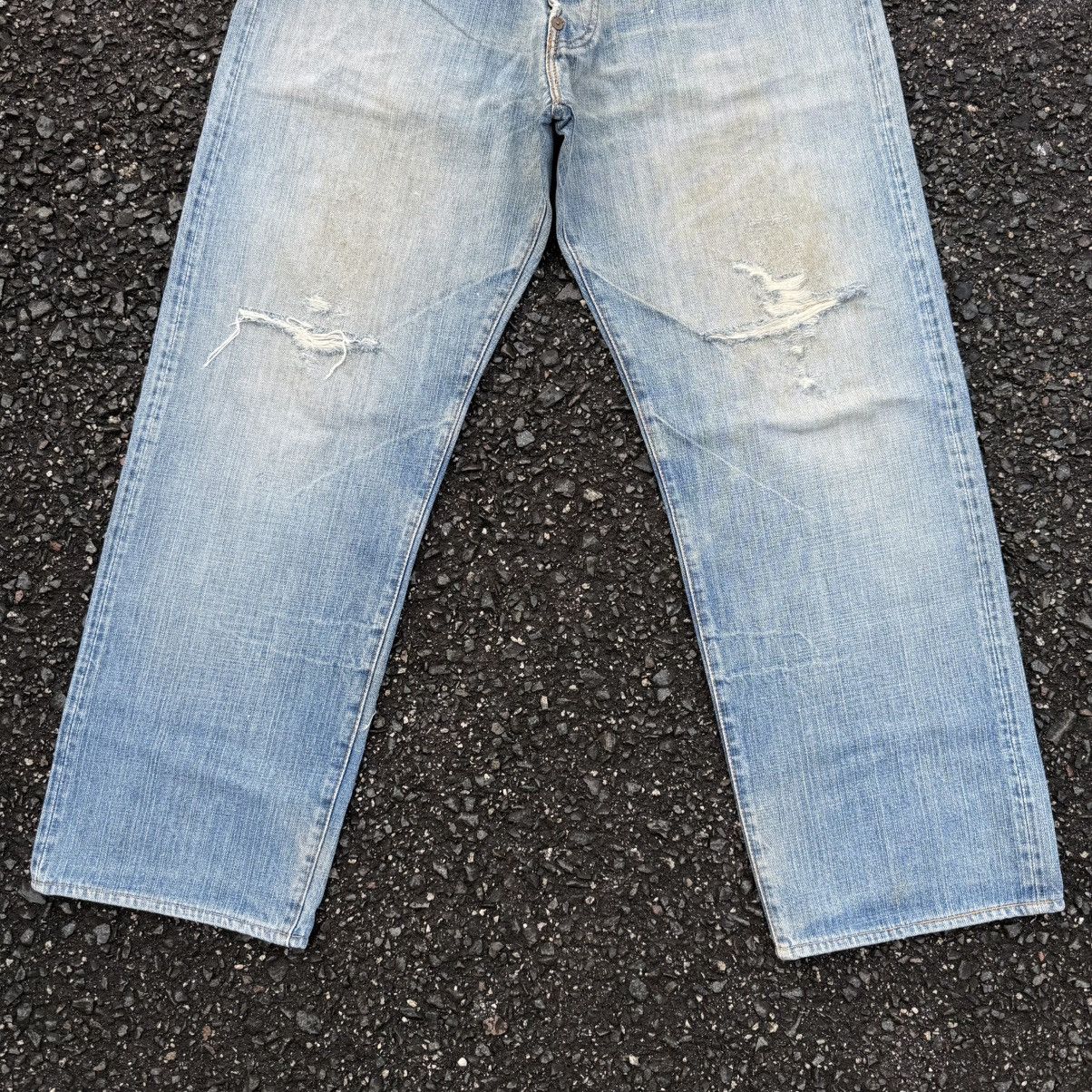 Japanese Brand Vintage EVISU button fly rippep rusty denim Size US 36 / EU 52 - 5 Thumbnail