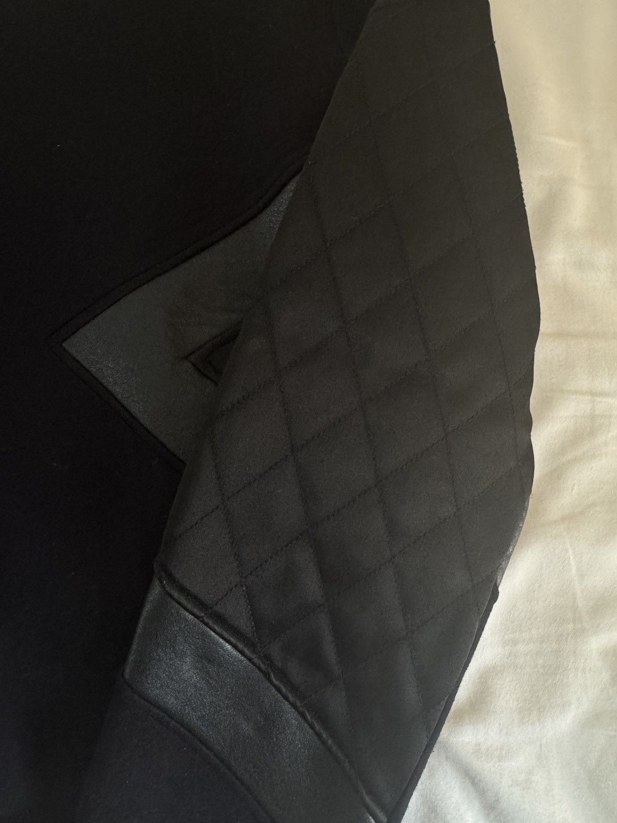Neil Barrett Quilted Faux Leather Accents Neoprene Sweater Size US L / EU 52-54 / 3 - 2 Thumbnail