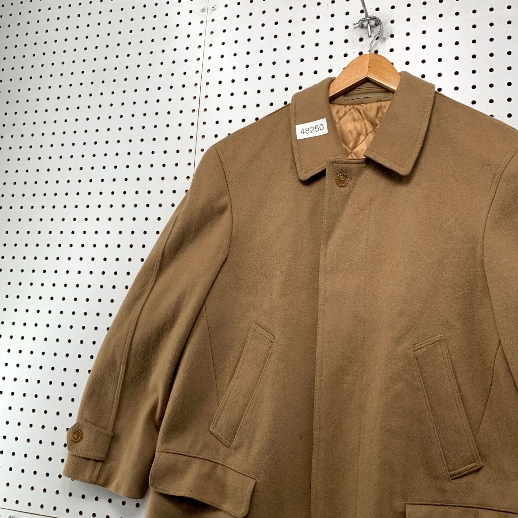 Vintage VINTAGE Steinbock Wool Overcoat Mens 36 Brown Plaid Liner Wool Lining Coat Long Buttoned Casual Business Mens Size US XXS / EU 40 - 7 Thumbnail