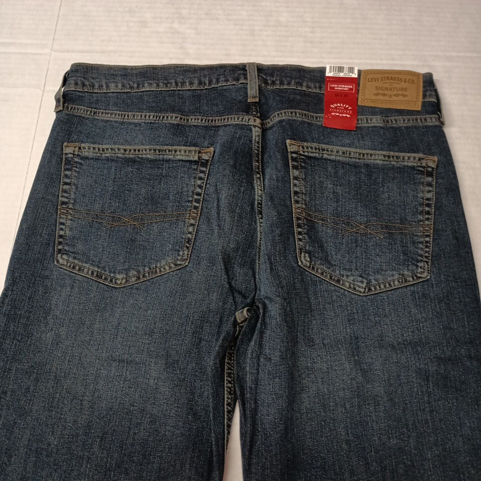 Levi's Signature Levi Straight Jeans Men's 36x30 Blue Ultimate Flex Size US 36 / EU 52 - 9 Thumbnail