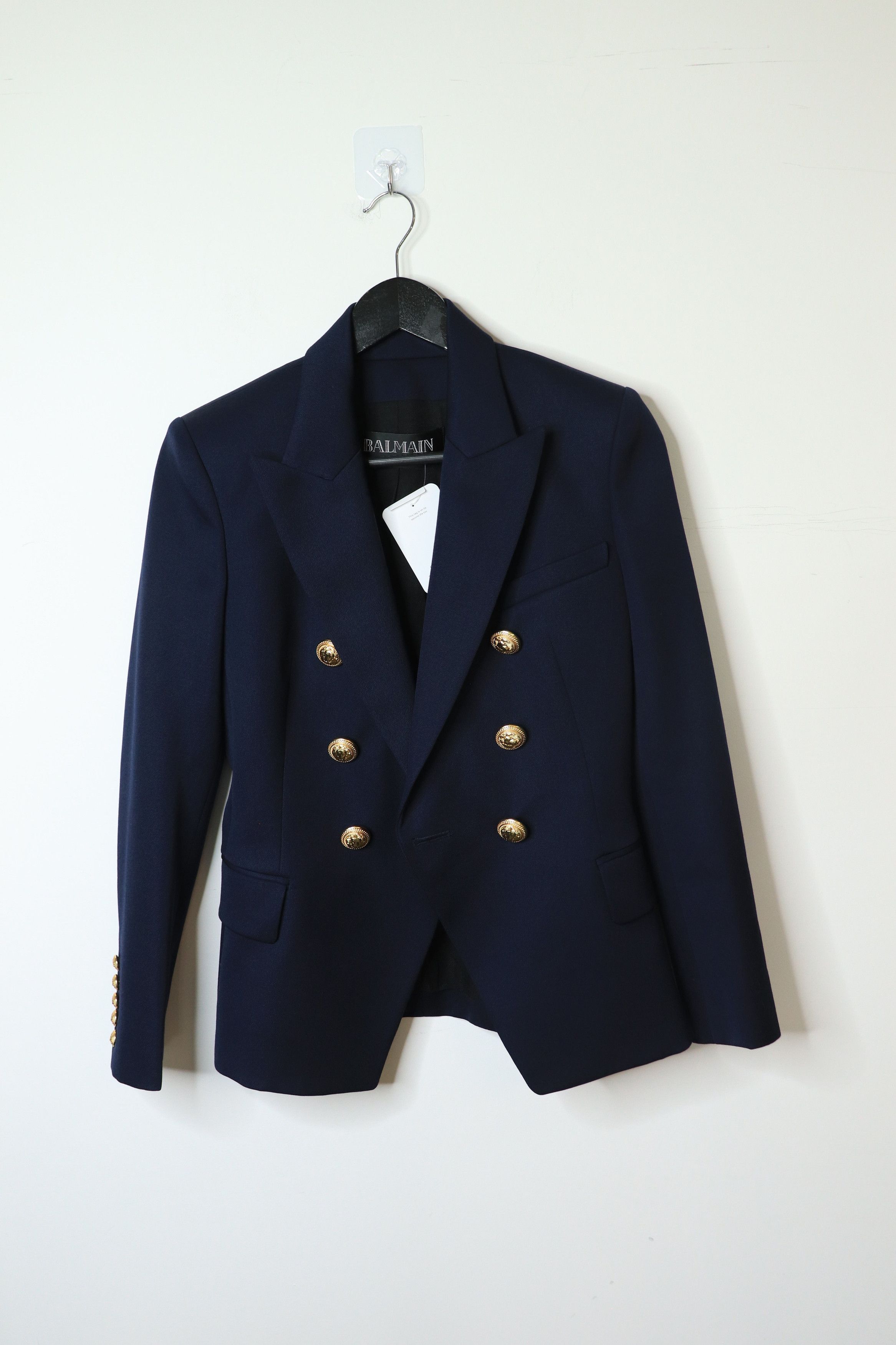 Balmain Navy wool blazer - UK 10 Size M / US 6-8 / IT 42-44 - 1 Thumbnail