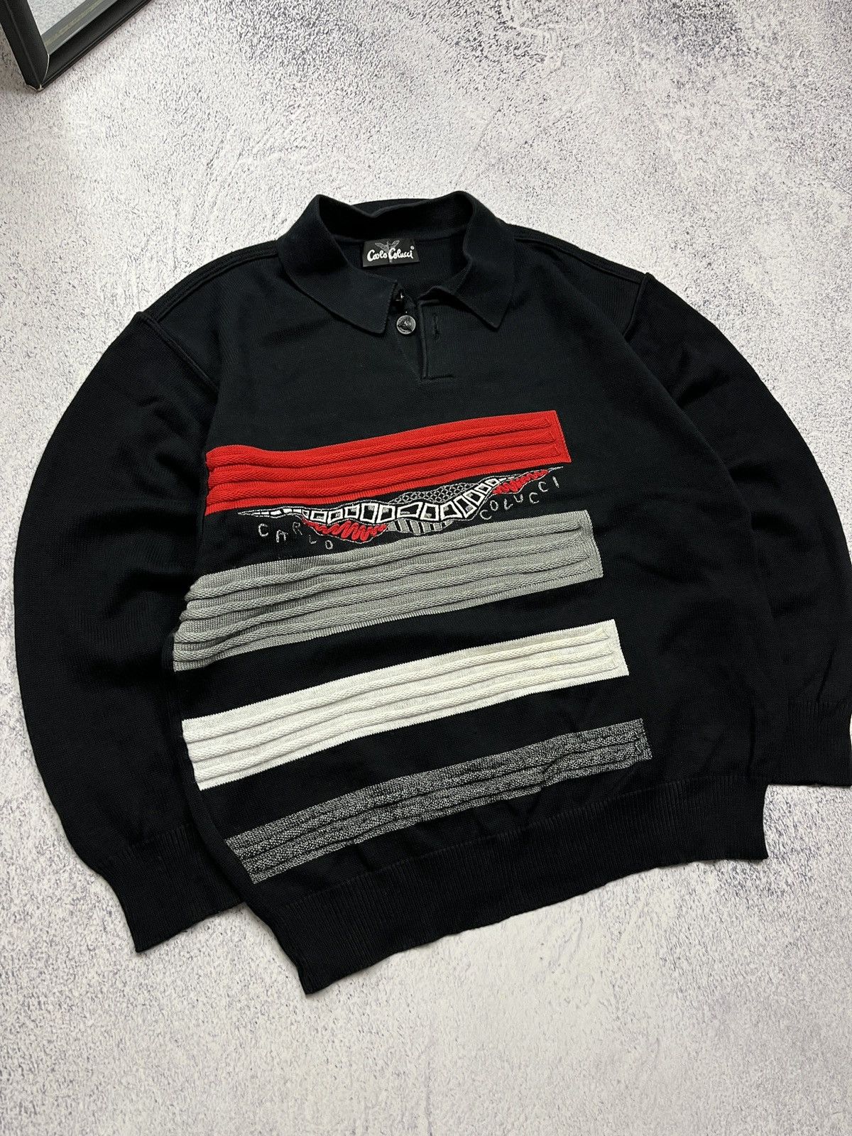 Carlo Colucci Vintage Carlo Colucci Jumper Graphic Sweater Only For Japan Size US M / EU 48-50 / 2 - 3 Thumbnail