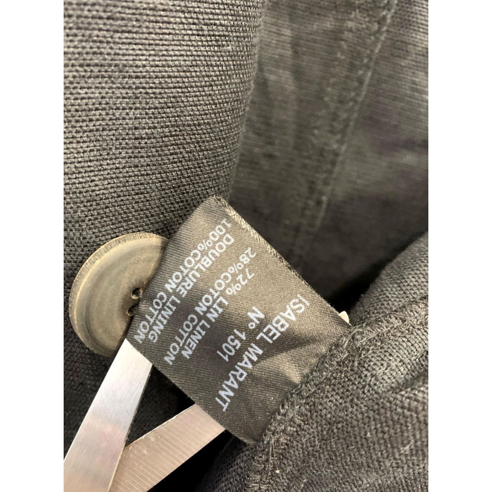 Isabel Marant Isabel Marant Étoile Women’s Linen Cotton Coat Black Oversized L Adult Women Coat Linen Cotton Patch Pockets 90s Minimalist Utility Overcoat Size L / US 10 / IT 46 - 4 Thumbnail