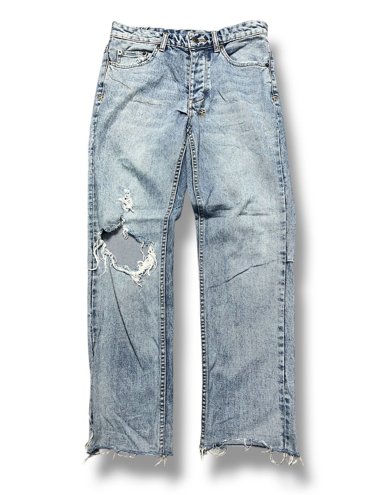 Yasuyuki Ishii Ksubi(Tsubi)CHITCH CHOP Billbored Blue Distressed Jeans (43) Size US 28 / EU 44 - 1 Thumbnail