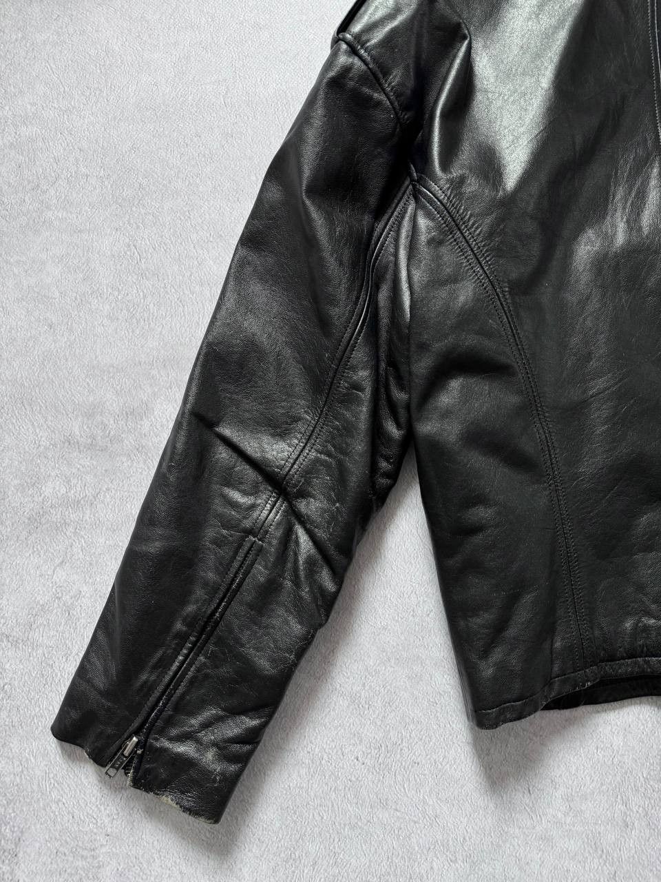 Vintage Vintage 90s Leather Black Motorcycle Jacket Size S / US 4 / IT 40 - 8 Thumbnail
