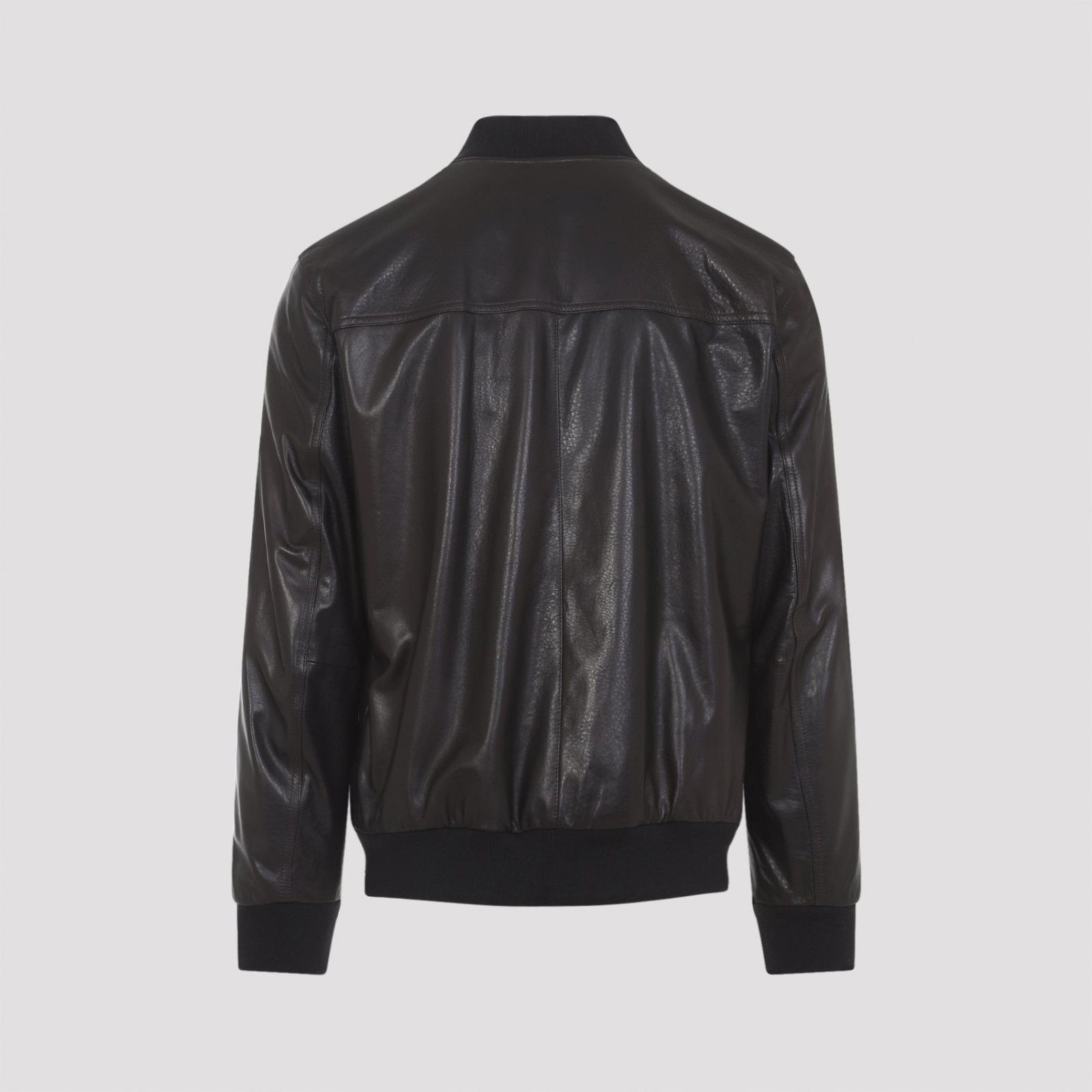 Brioni BRIONI Black Leather Bomber Jacket New & Authentic (Men's si Size US XL / EU 56 / 4 - 2 Thumbnail