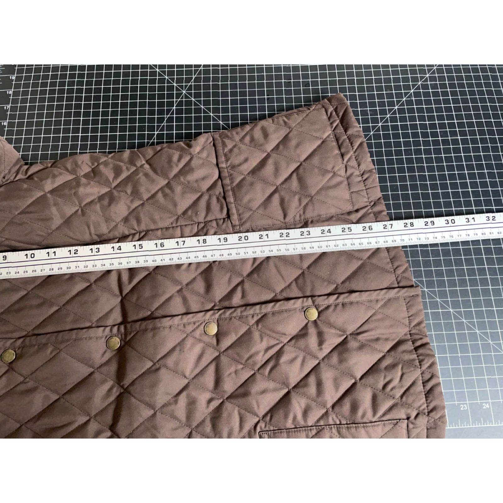 Brooks Brothers Brooks Brothers Women's Jacket 10 Brown Cream Check Quilted Lining Snap Button Polyester Size L / US 10 / IT 46 - 7 Thumbnail