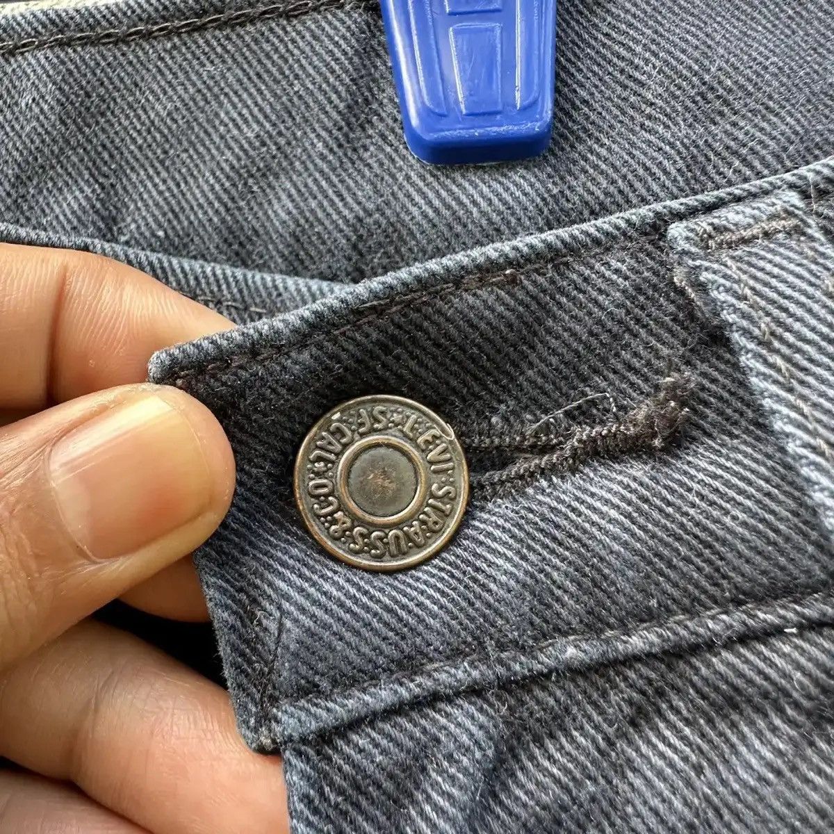 Levi's Vintage Clothing 1990’s VINTAGE LEVI’S 606 SUPER BLACK LEVIS JEANS WHITE TAB Size US 27 - 8 Thumbnail