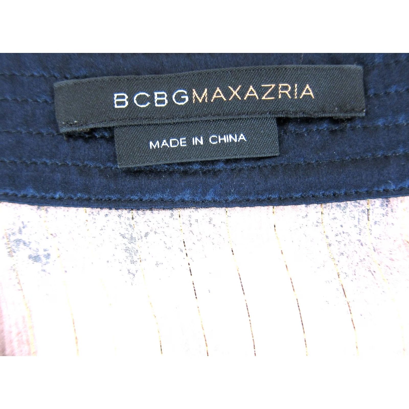 Bcbgmaxazria BCBGMAXAZRIA Silk Sheer Lined Metallic Pink Black Tie Dye V-Neck Dress Large Size L / US 10 / IT 46 - 5 Thumbnail