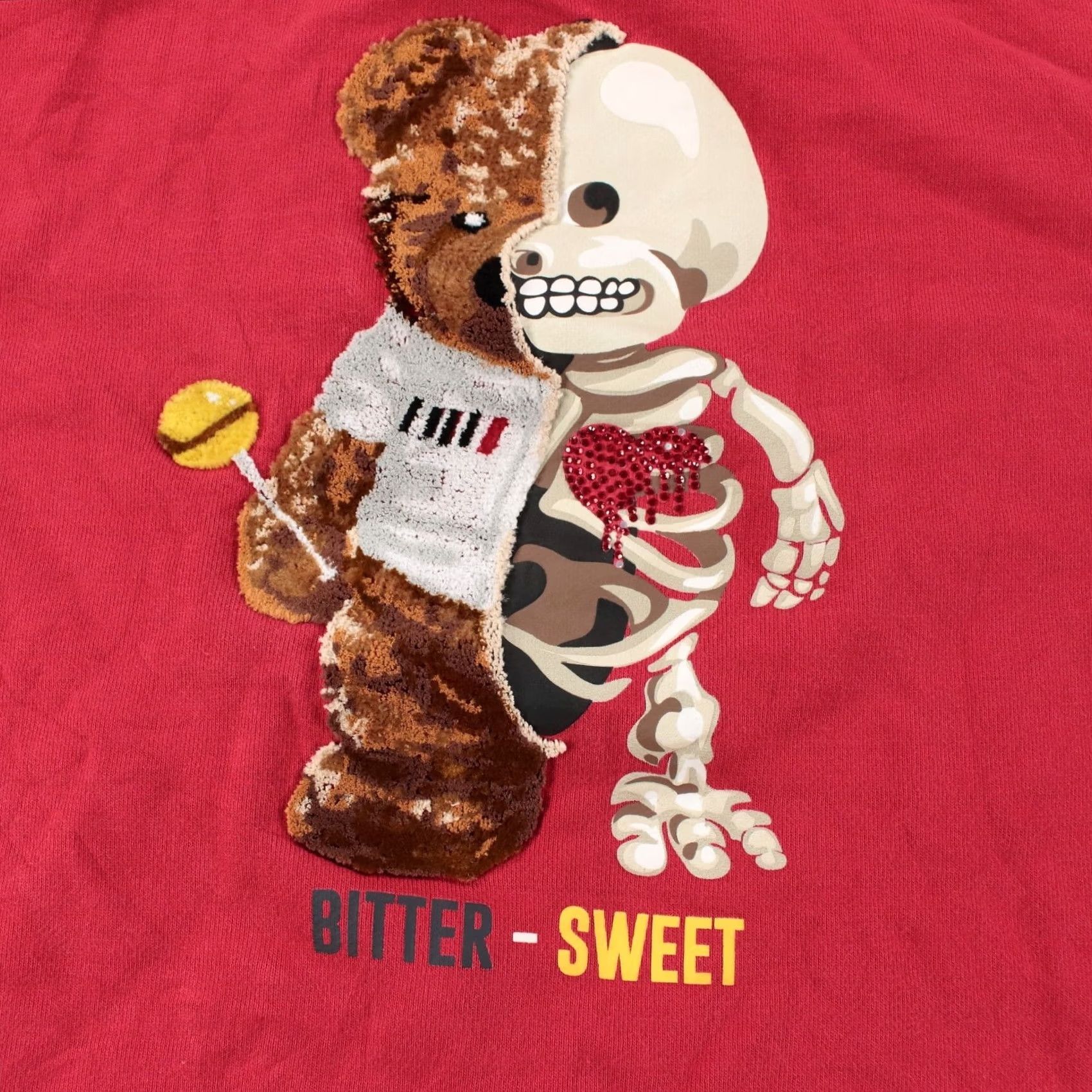 Vintage FIFTH LOOP Bitter Sweet teddy bear skeleton sweatshirt MEDIUM cute streetwear Size US M / EU 48-50 / 2 - 2 Thumbnail