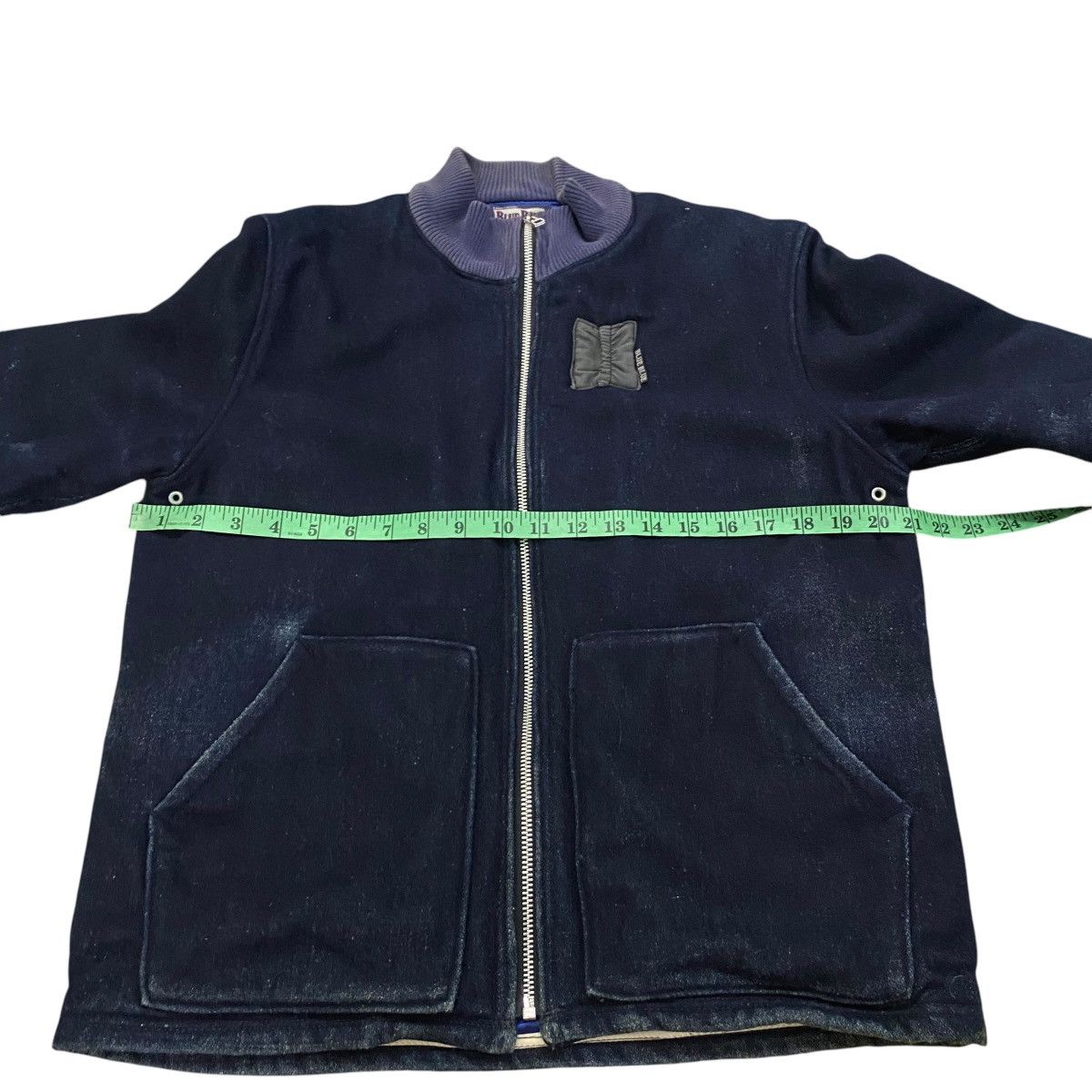 Blue Blue Japan × Indigo × Japan Blue Vintage Blue Blue H.Ranch Market Indigo MA-1 Wool Zipper Size US M / EU 48-50 / 2 - 13 Thumbnail