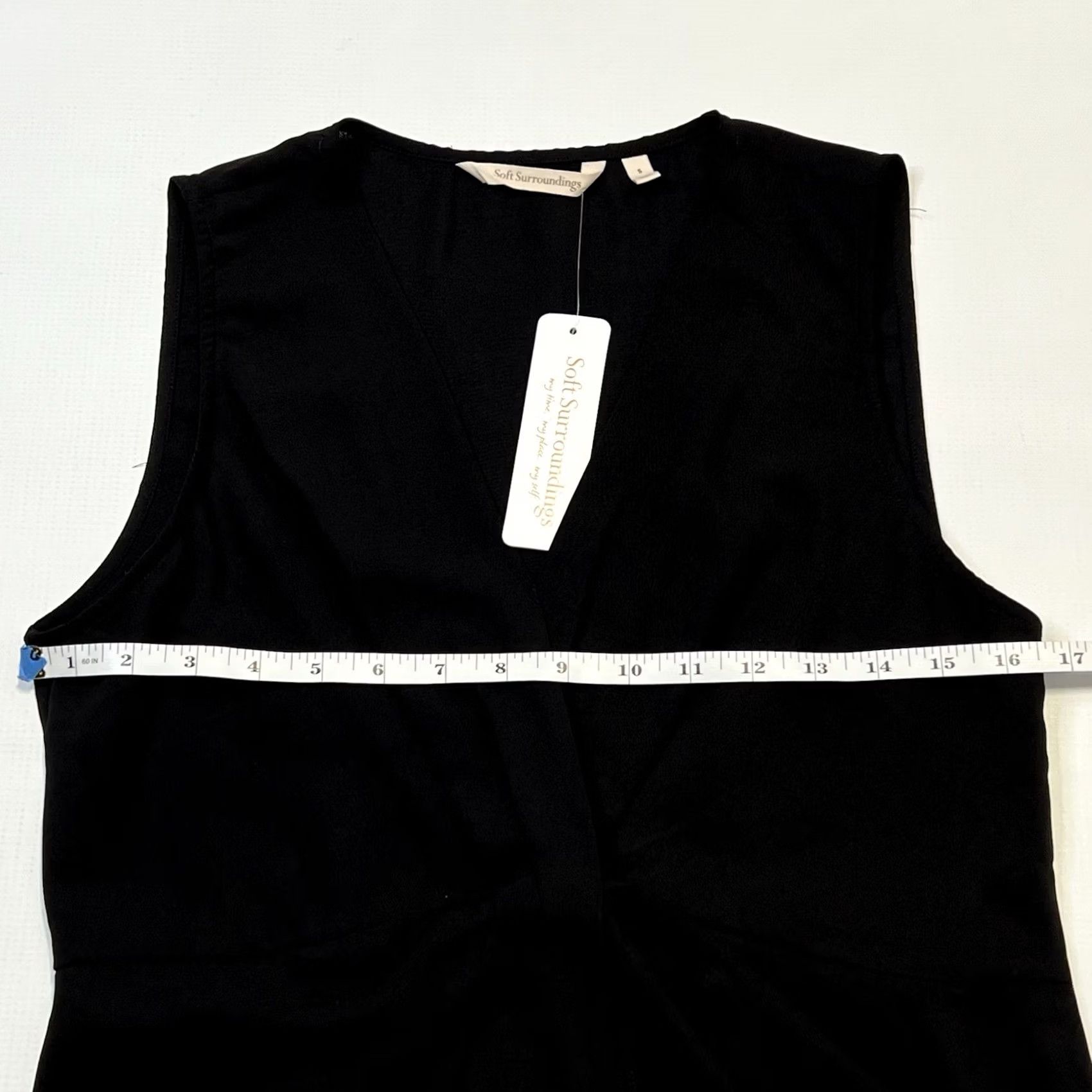 Soft Surroundings VINTAGE Soft Surroundings Tank Top Women’s Small Black Enka Twisted Front Whimsy NEW Size S / US 4 / IT 40 - 7 Thumbnail