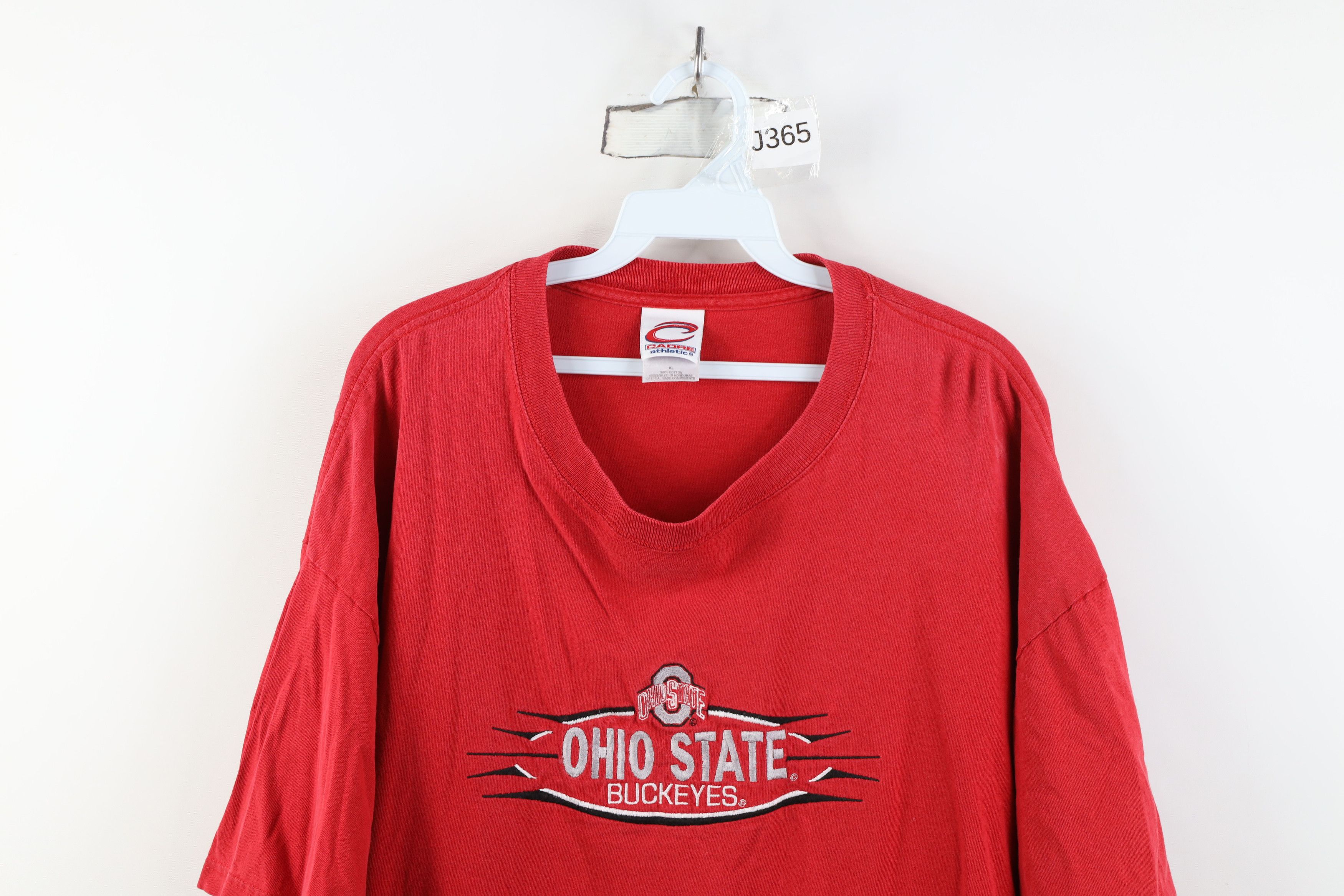 Vintage Vintage 90s Spell Out Ohio State University T-Shirt Red Size US XL / EU 56 / 4 - 2 Thumbnail