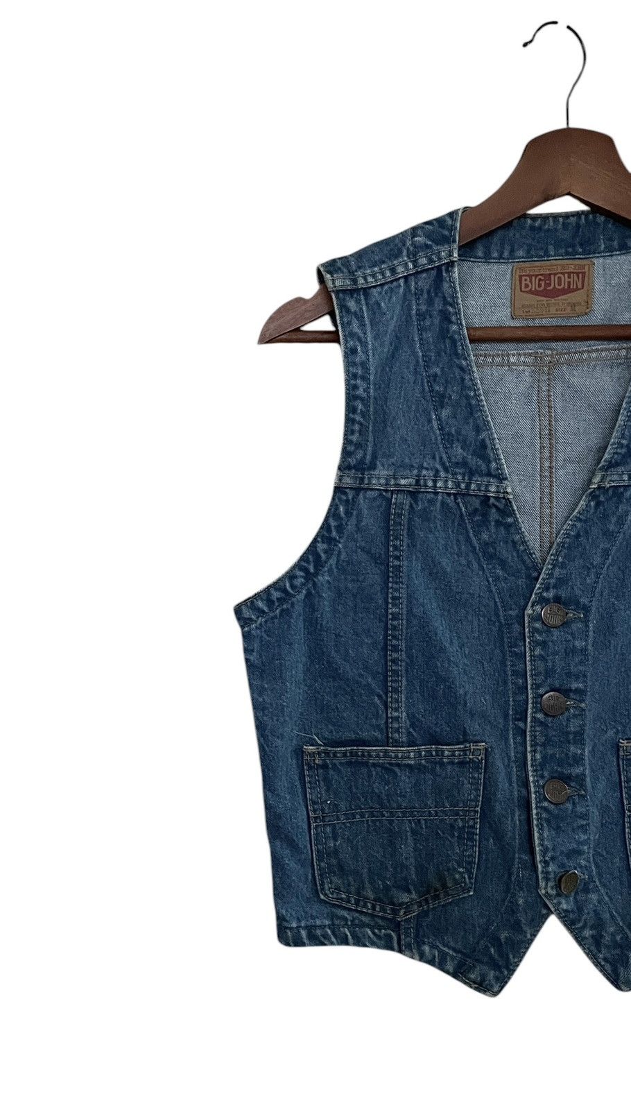 Big John × Vintage Vintage Brand Big John Denim Vest 1990s Size US M / EU 48-50 / 2 - 3 Thumbnail