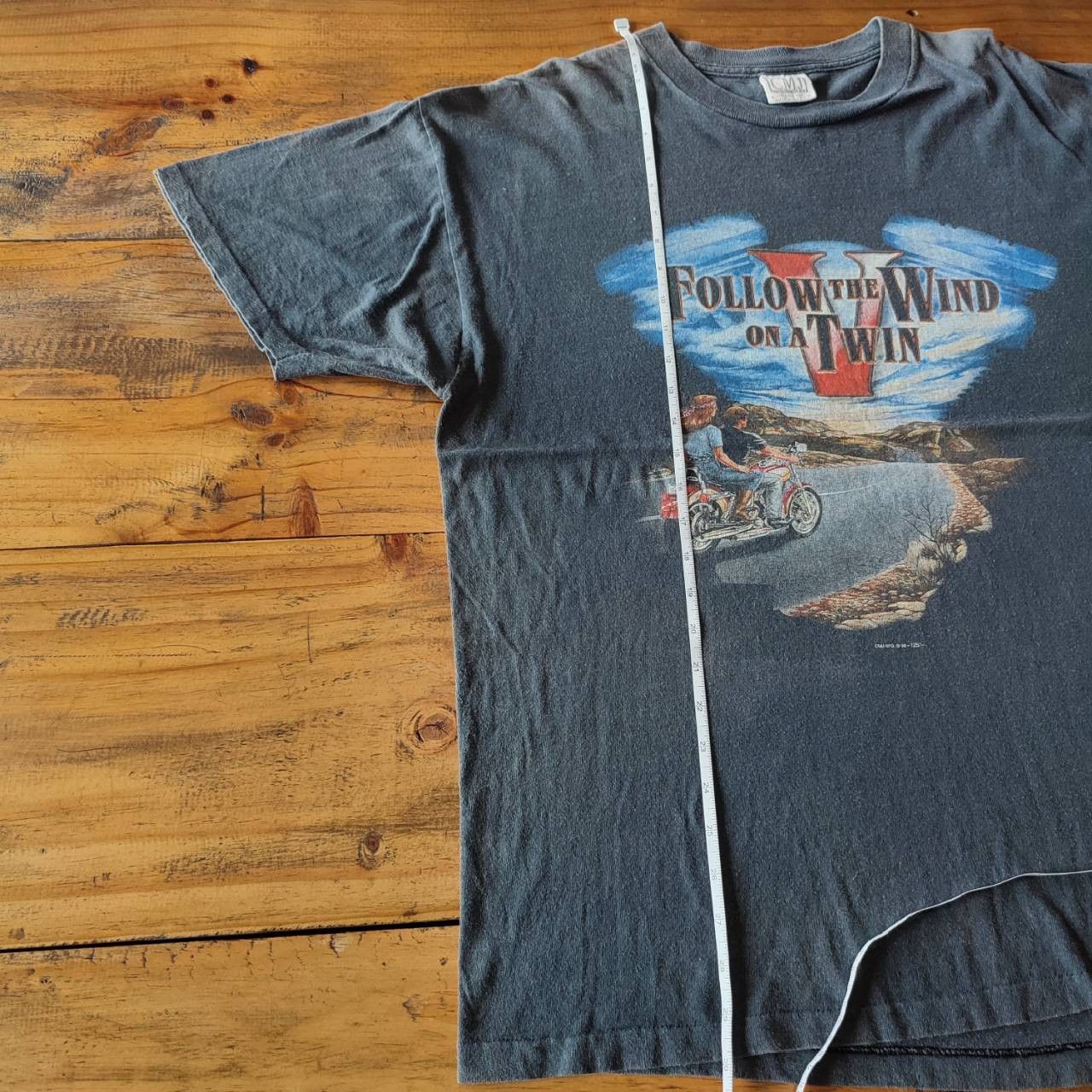Harley Davidson × Vintage Vintage 1998 "Follow The Wind" T-Shirt Size US XL / EU 56 / 4 - 8 Thumbnail