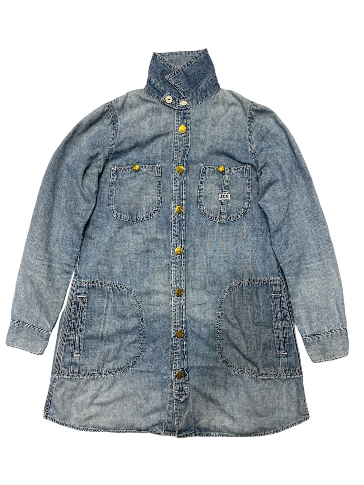Lee × Vintage Lee Women Vintage Denim Faded Worker Jacket Size S / US 4 / IT 40 - 1 Thumbnail