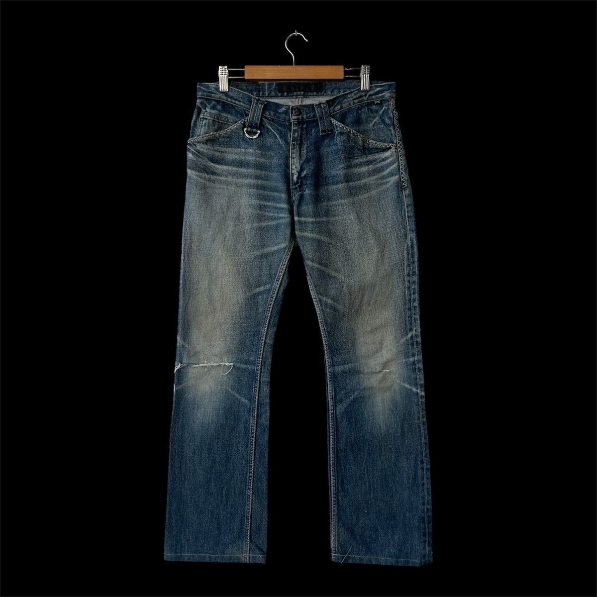 roarguns Flared Roar Guns Swarovski Crystal Pistols Thrashed Denim Size US 32 / EU 48 - 1 Thumbnail
