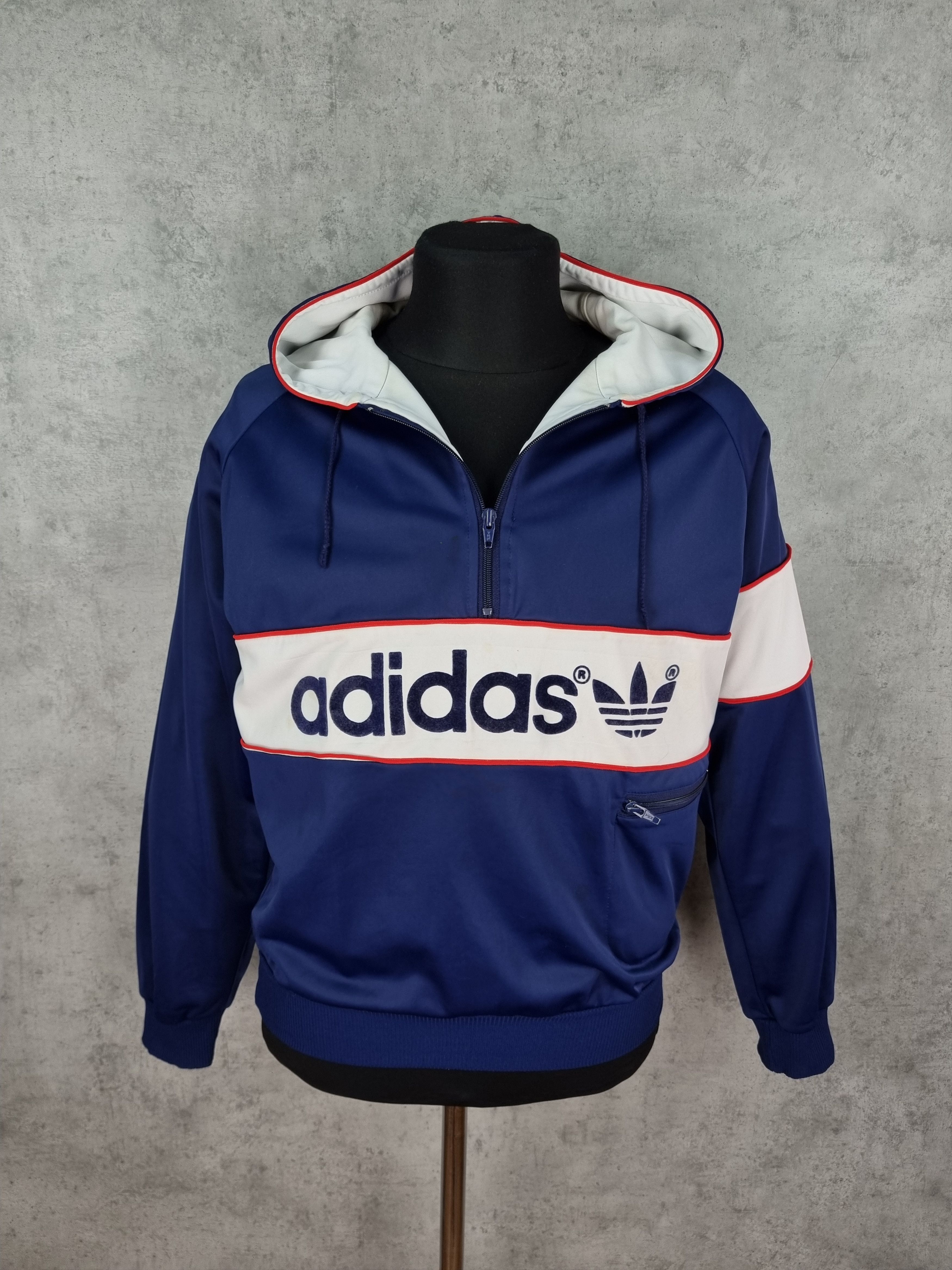 Adidas × Vintage 80s Adidas Vintage Big Flower Logo Hoodie Size US M / EU 48-50 / 2 - 2 Thumbnail