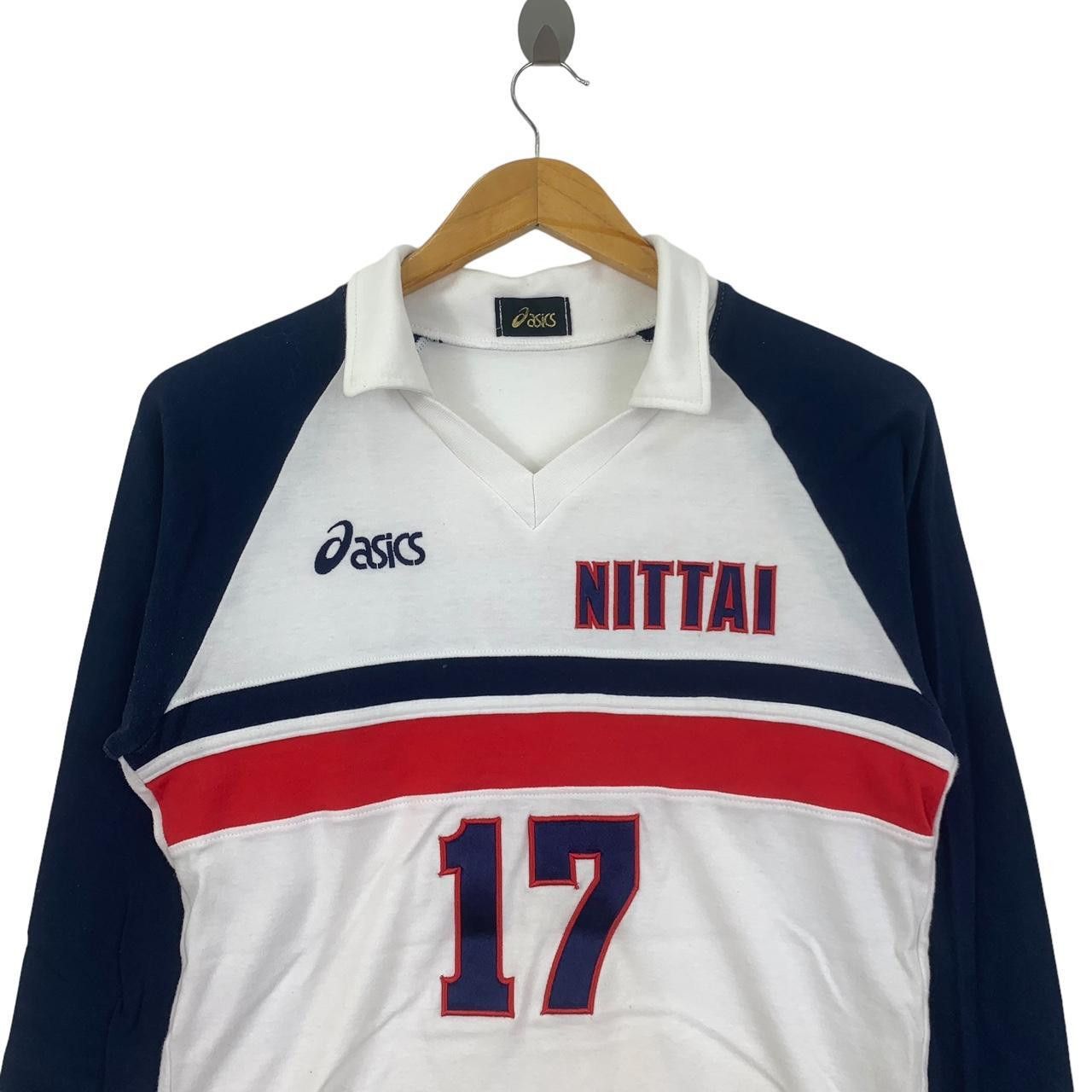 Vintage Vintage 90’ ASICS JAPAN NITTAI Basketball Jersey Tee Shirt Size US L / EU 52-54 / 3 - 2 Thumbnail