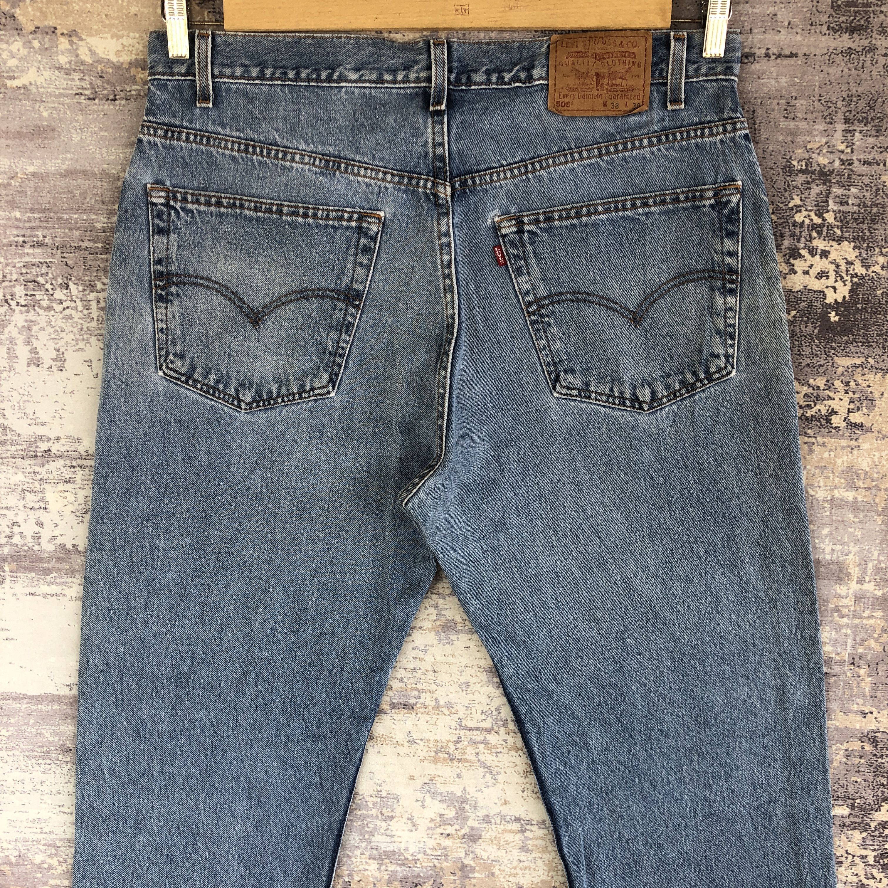 Levi's Vintage 90s Levis 505 SunFaded Jeans Light Wash Denim Size US 36 / EU 52 - 4 Thumbnail