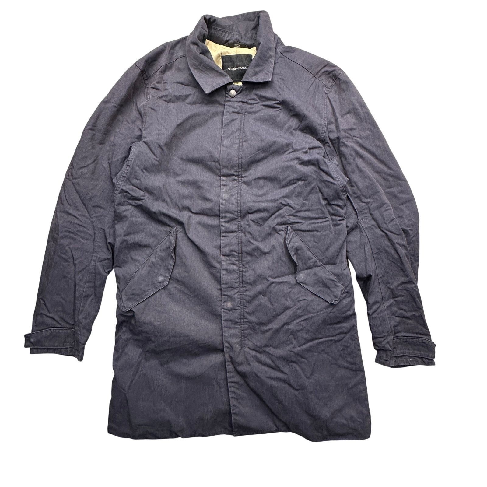 Wings + Horns Wings + Horns Alpha Mac Coat Navy Mens Large Size US L / EU 52-54 / 3 - 1 Thumbnail