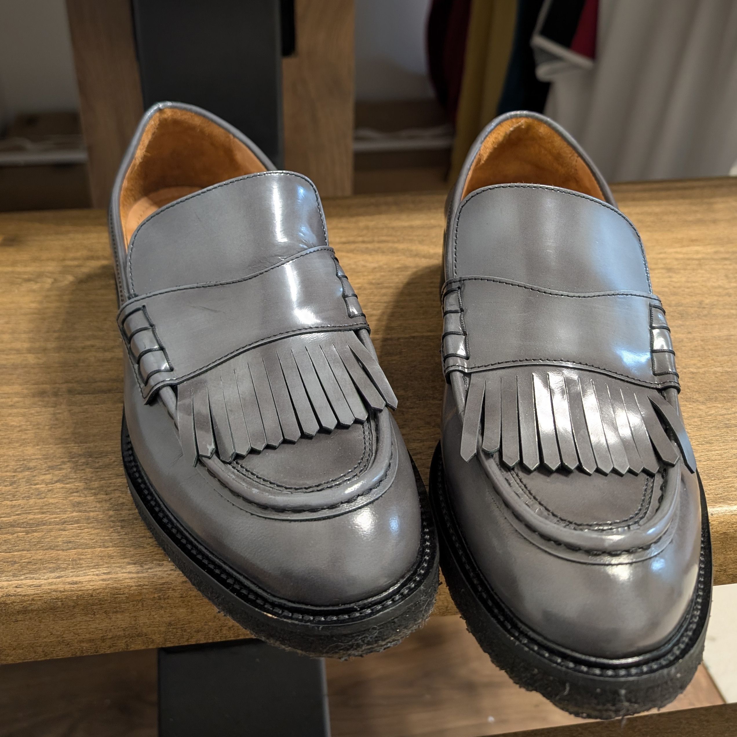 Billi Bi Billi Bi Copenhagen EU 42 Leather Loafers Slip-On Shoes Size US 12 / IT 42 - 6 Thumbnail