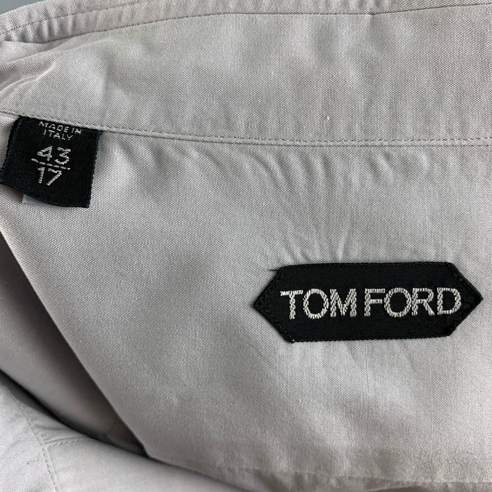 Tom Ford TOM FORD Size XL Grey Cotton Long Sleeve Shirt Size US XL / EU 56 / 4 - 4 Thumbnail