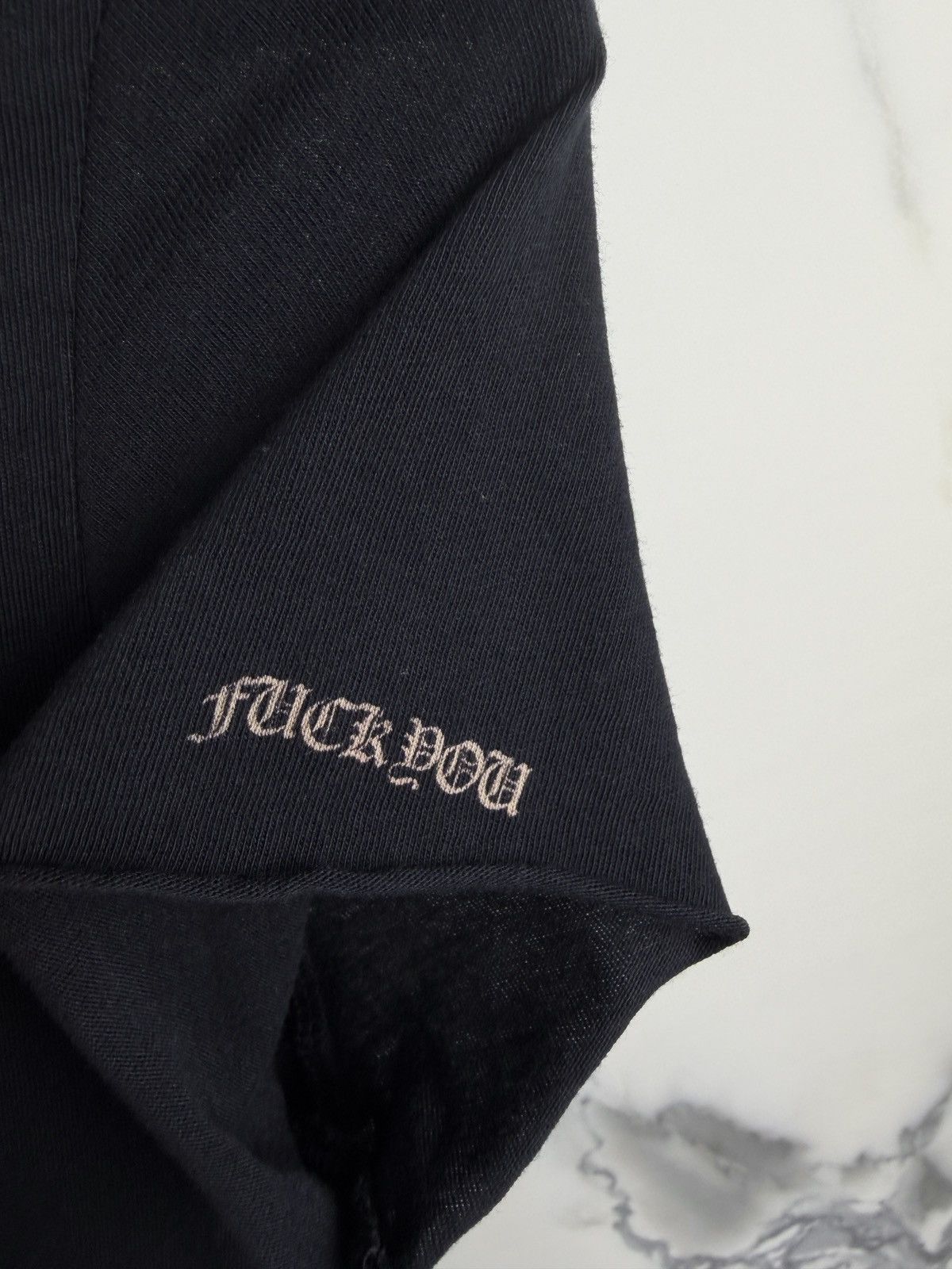 Chrome Hearts Chrome Hearts Fuck You Distressed Logo Raw Hem Tshirt Size M / US 6-8 / IT 42-44 - 2 Thumbnail