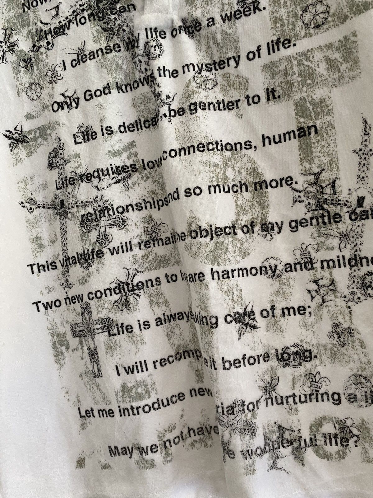 Yasuyuki Ishii collins poem velvet double layers t-shirts Size US M / EU 48-50 / 2 - 3 Thumbnail