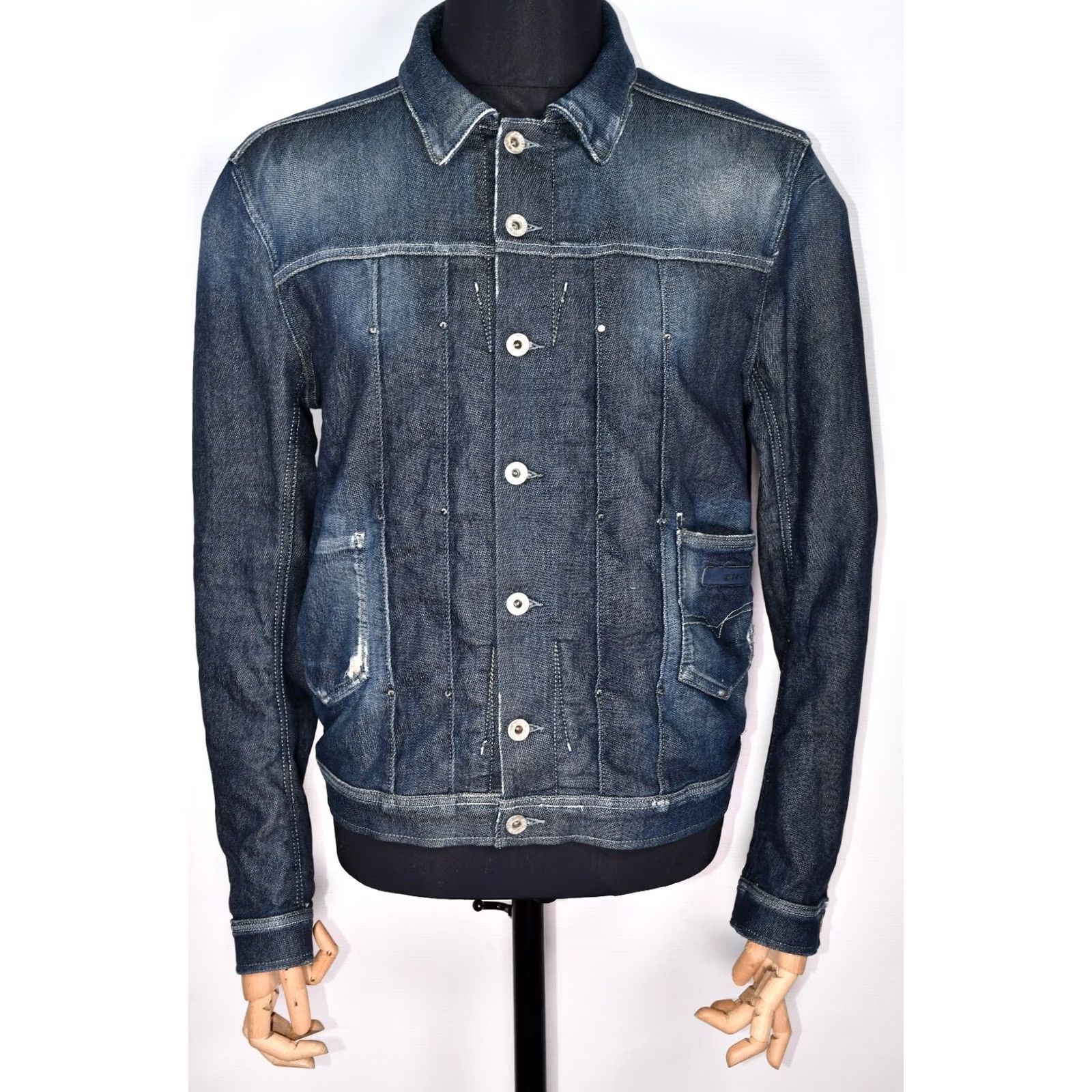 Diesel DIESEL Juzicon Denim Jacket L Blue Mens Jacket Distressed Biker Casual 100% Genuine 93% Cotton 6% Polyester 1% Elastane Regular Size Type: L Size US L / EU 52-54 / 3 - 2 Thumbnail