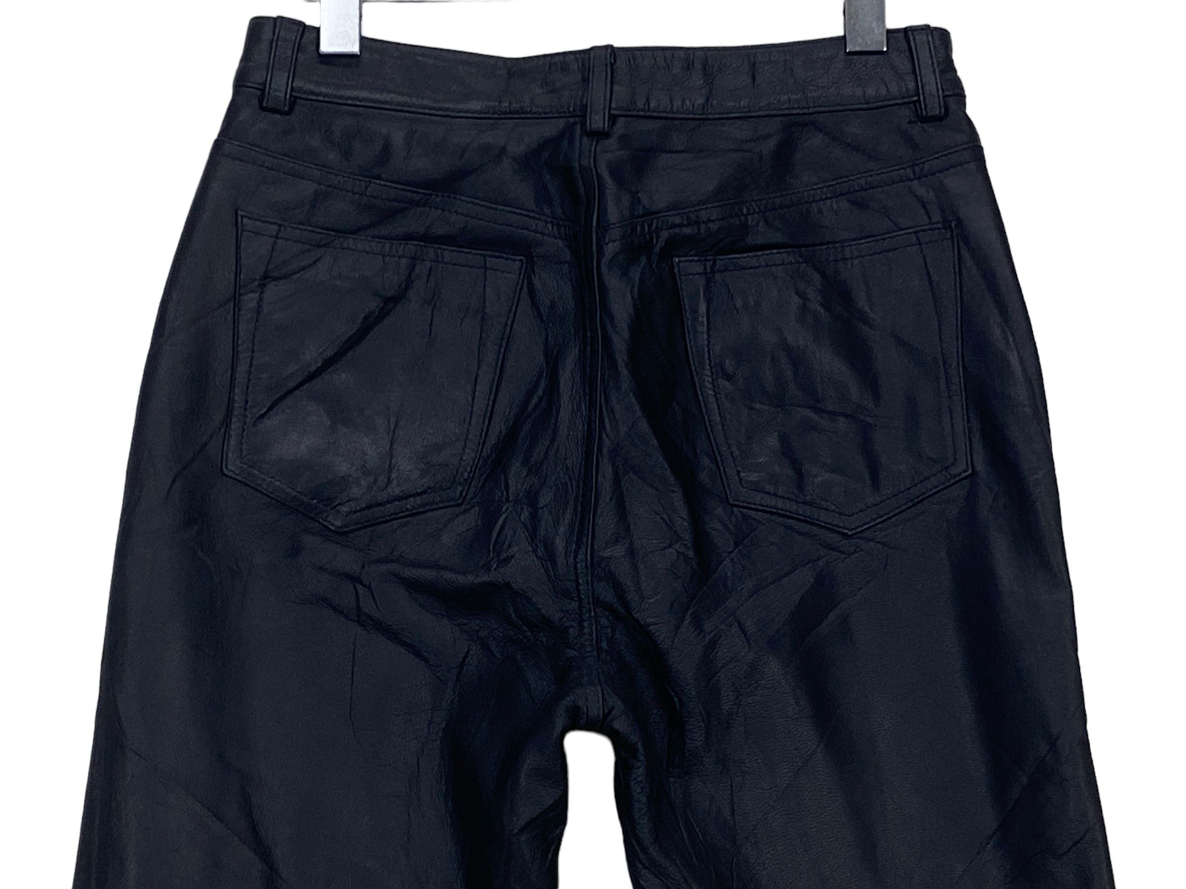 Japanese Brand Leather Pants Sheep Skin Motorcycle Black Pants Size US 30 / EU 46 - 6 Thumbnail