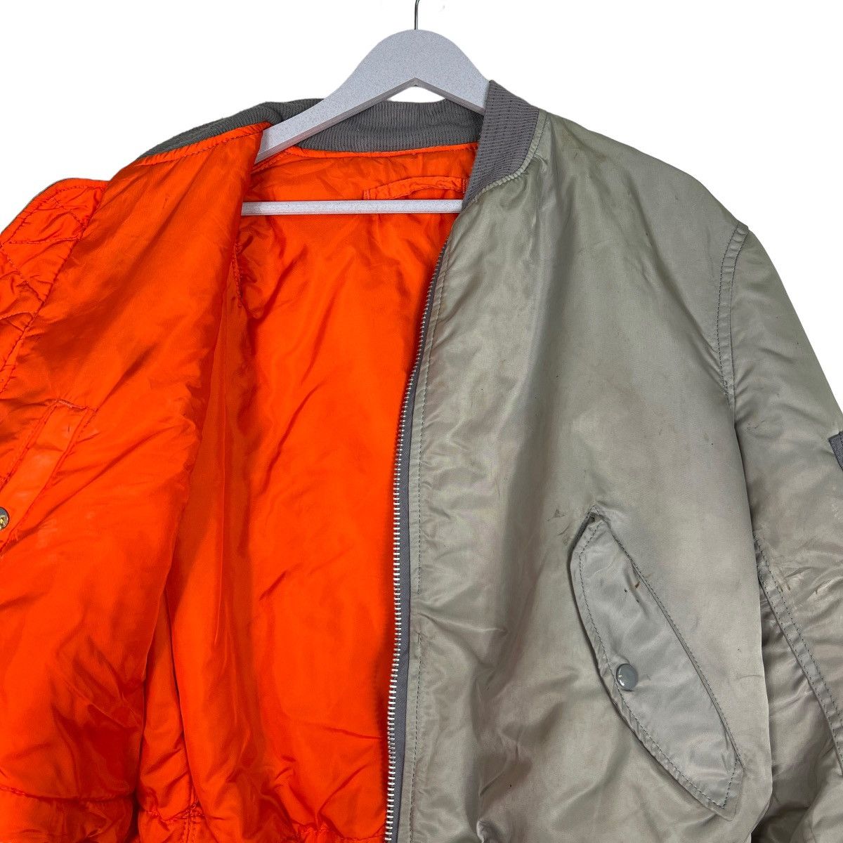 Alpha Industries 🔥 RIOT VINTAGE ALPHA REVERSIBLE BOMBER JACKET MADE IN USA Size US L / EU 52-54 / 3 - 10 Thumbnail