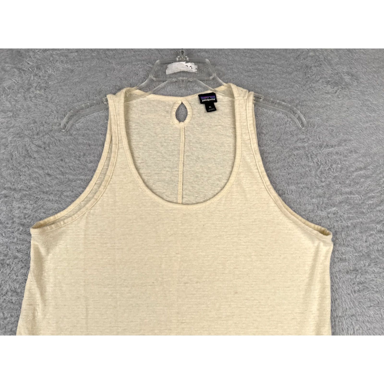 Patagonia Patagonia Shirt Womens XL Yellow Tank Sleeveless Linen Blend Jersey Crew Neck Pullover Casual Travel All Seasons Size XL / US 12-14 / IT 48-50 - 4 Thumbnail