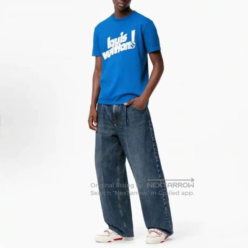Louis Vuitton Louis Vuitton Blue Wool Men's T-Shirt . Size US L / EU 52-54 / 3 - 6 Thumbnail