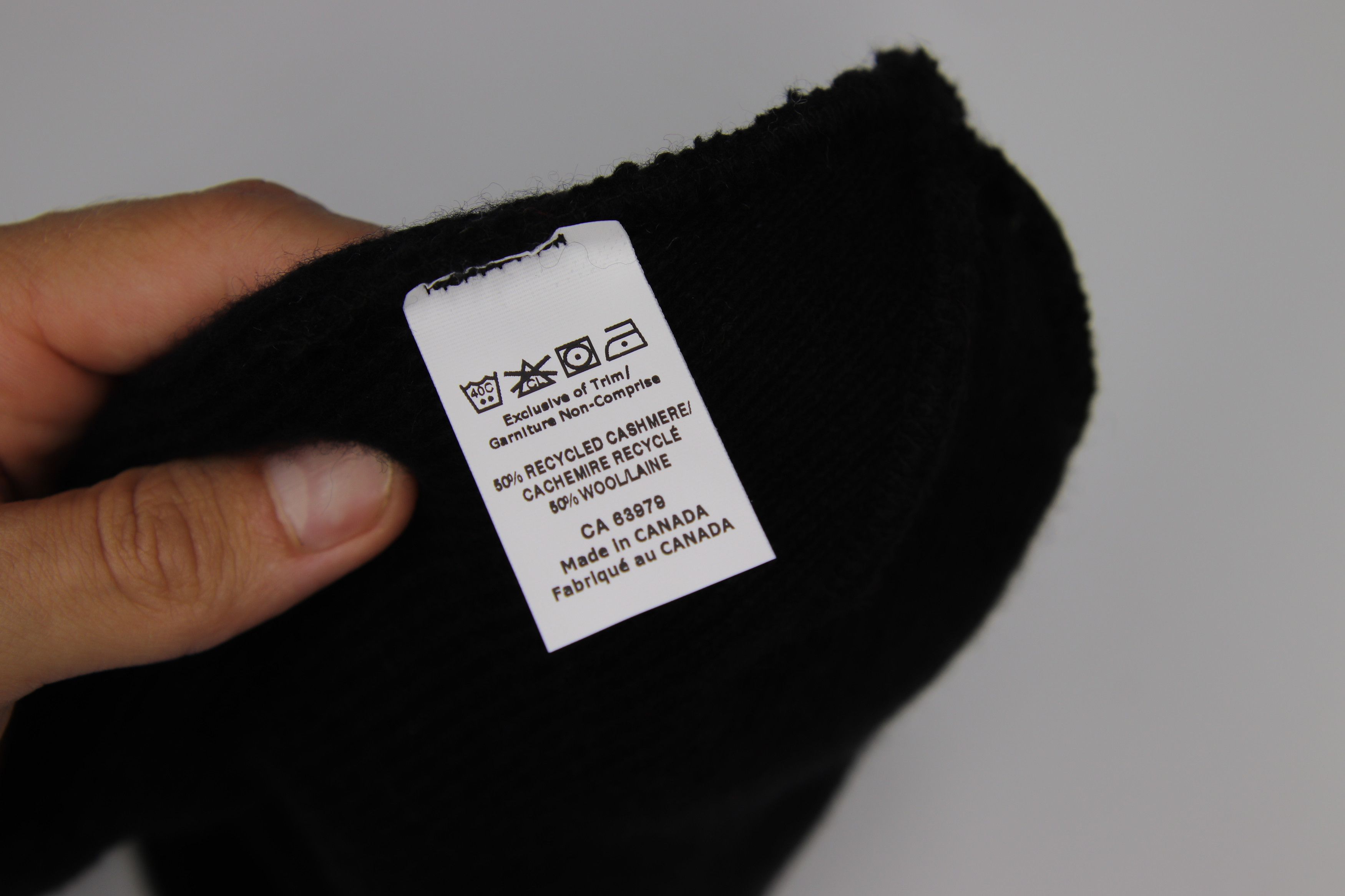 Other 50% Recycled Cashmere 50% Merino Wool Beanie Black Size ONE SIZE - 3 Thumbnail