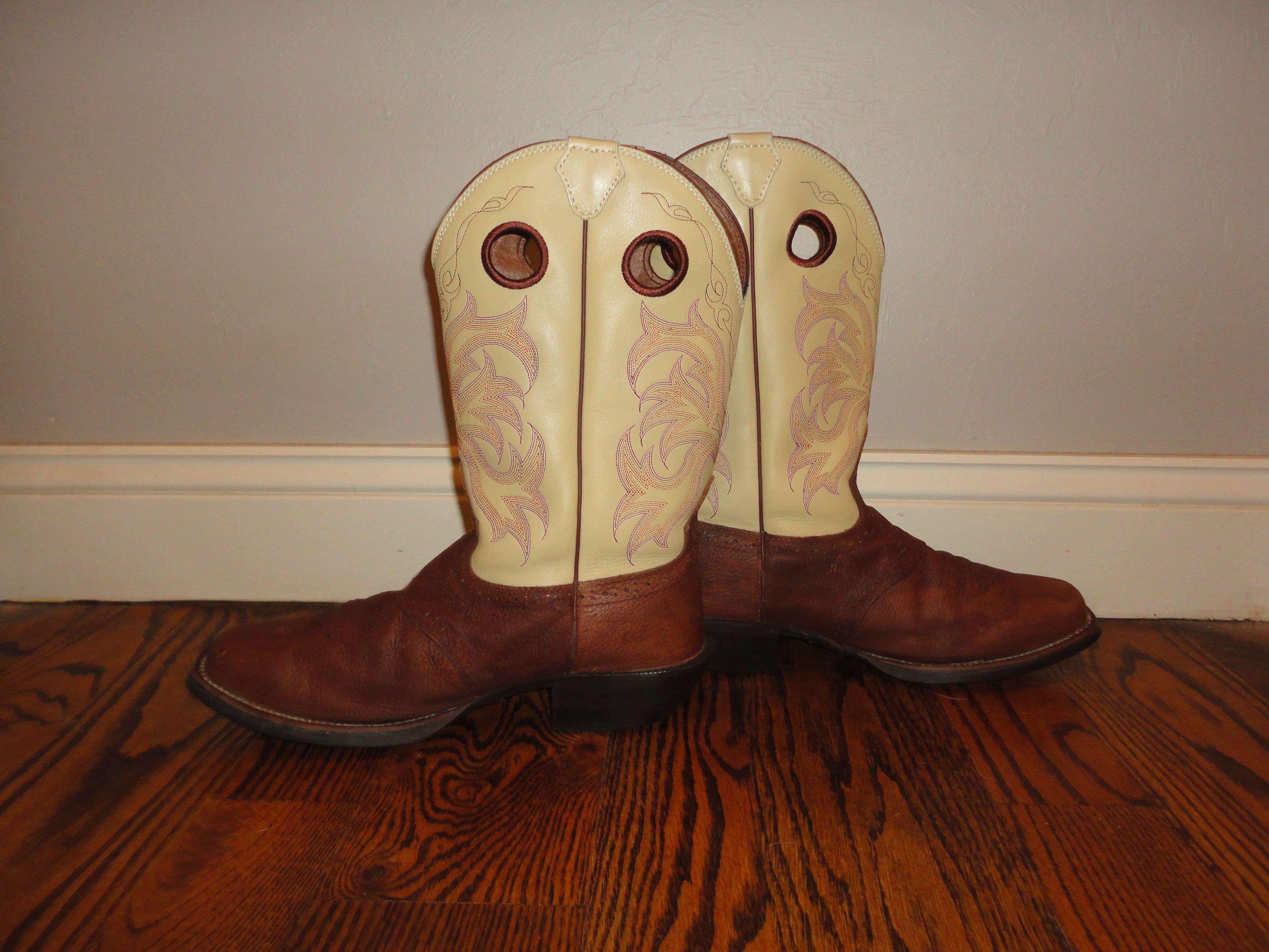 Justin Boots Justin Brown Western Square Toe Boots Size 10.5 Size US 10.5 / EU 43-44 - 8 Thumbnail